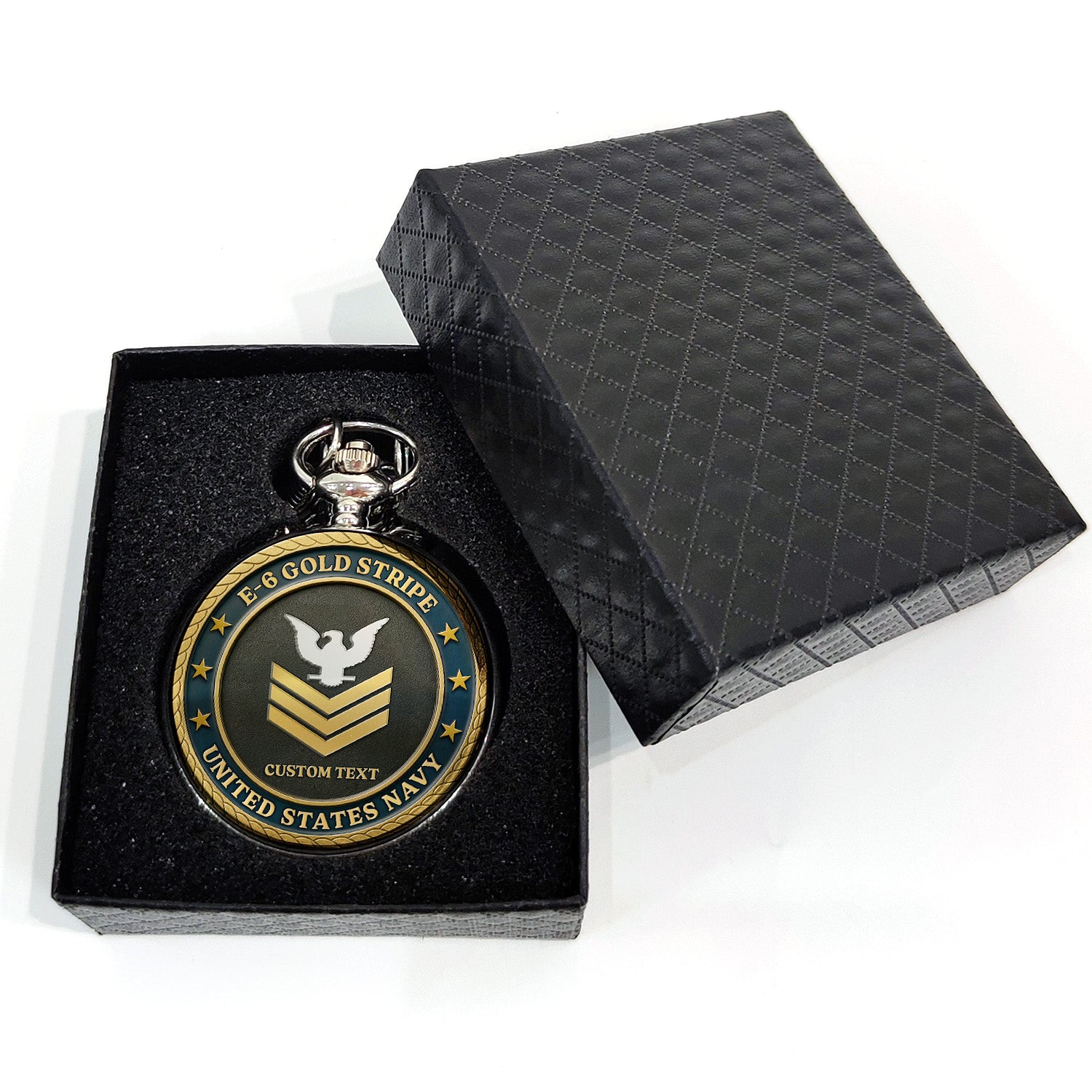 Custom US Navy Veteran Pocket Watch Personalized Military Gift