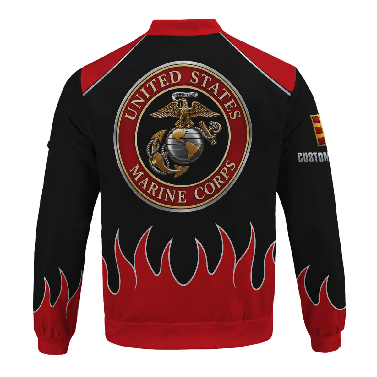 Personalized Name And Rank U.S. Marine Corps Military Bomber Jacket