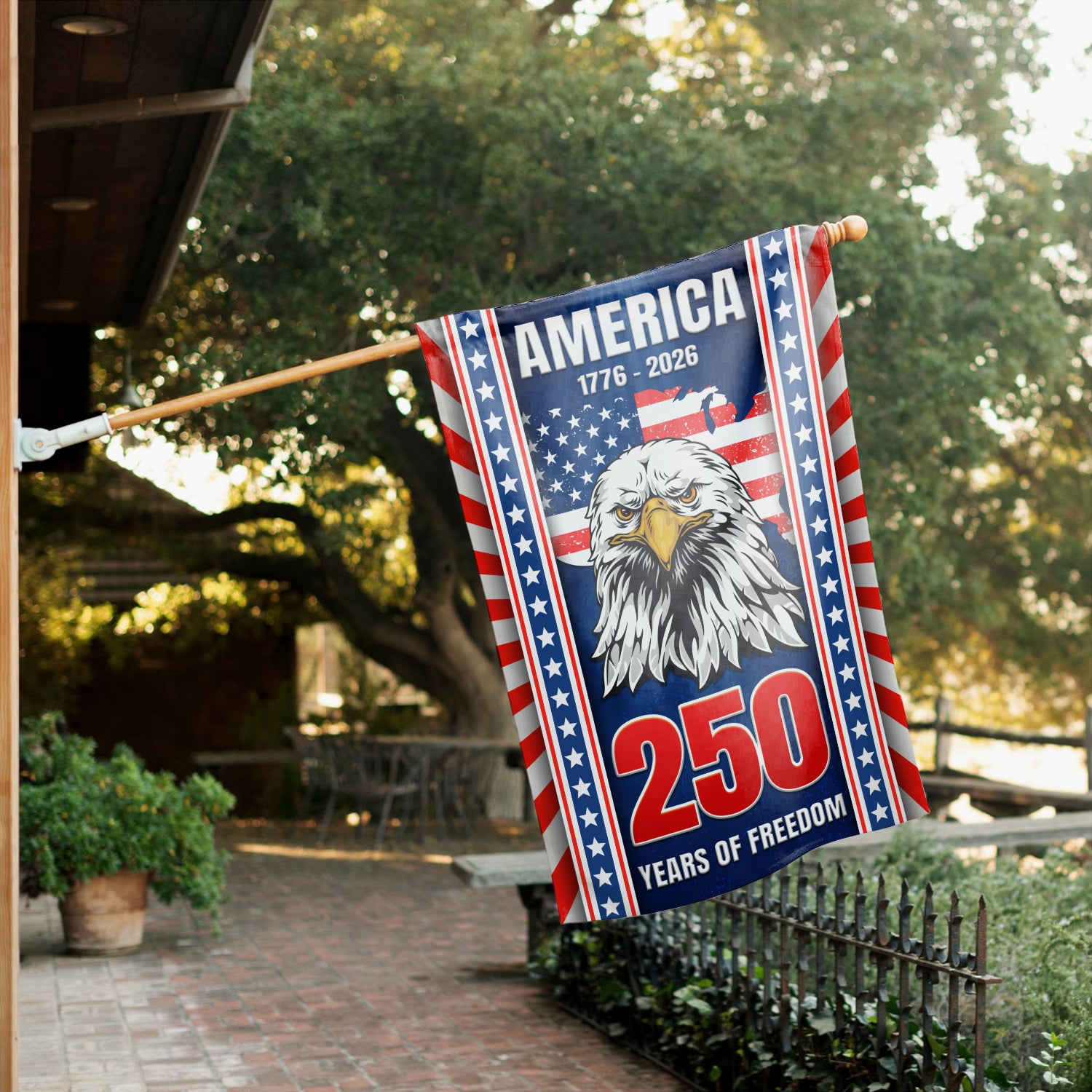 America 1776 - 2026 250 Years Of Freedom House Flag 28''x40'' Twin-Side Printing