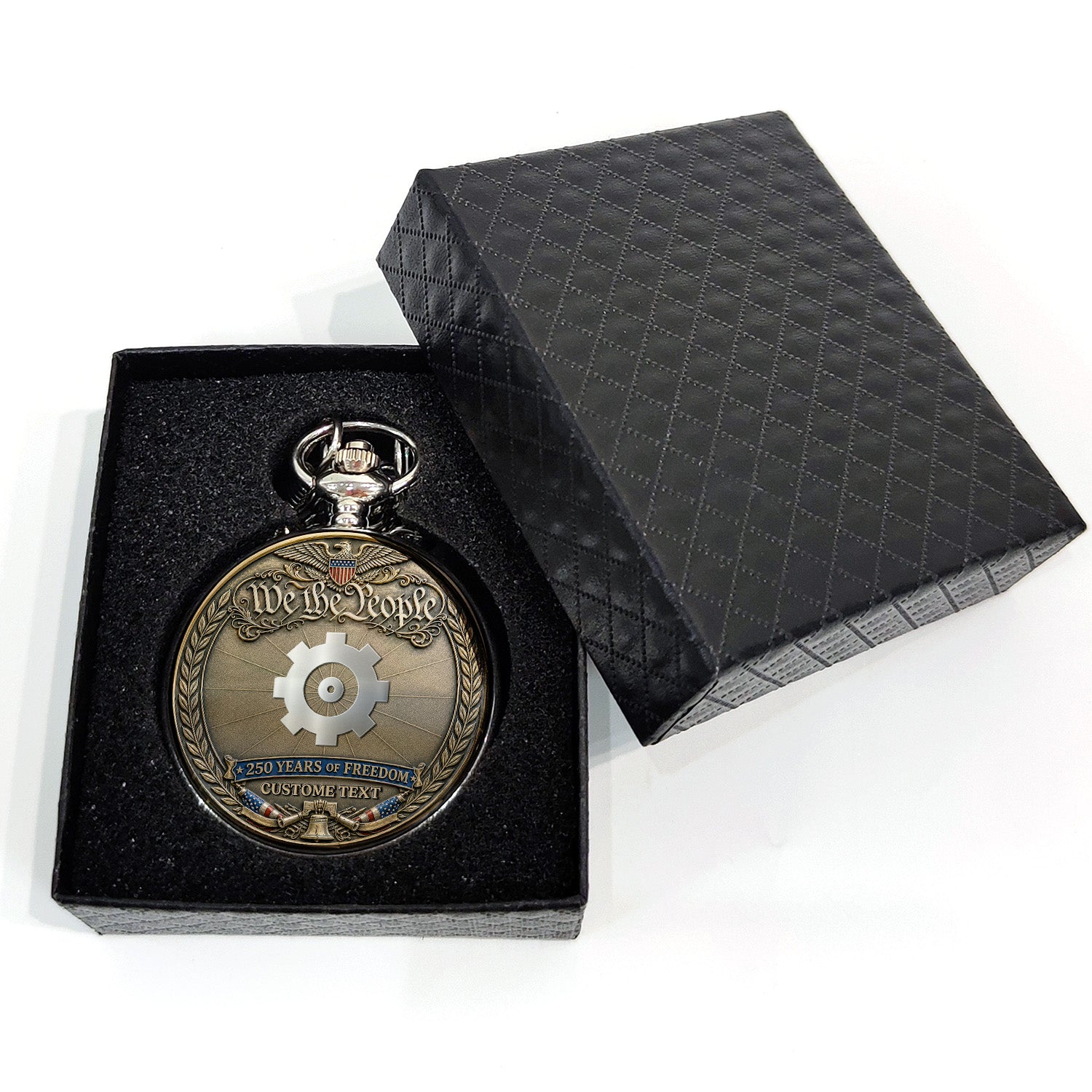 Custom US Navy Pocket Watch 250 Years Anniversary Veteran Gift