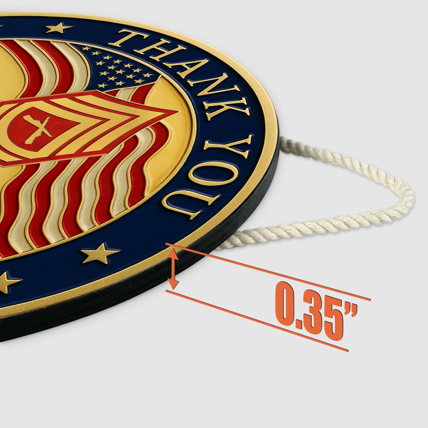 Personalized US MARlNE Round Wooden Sign