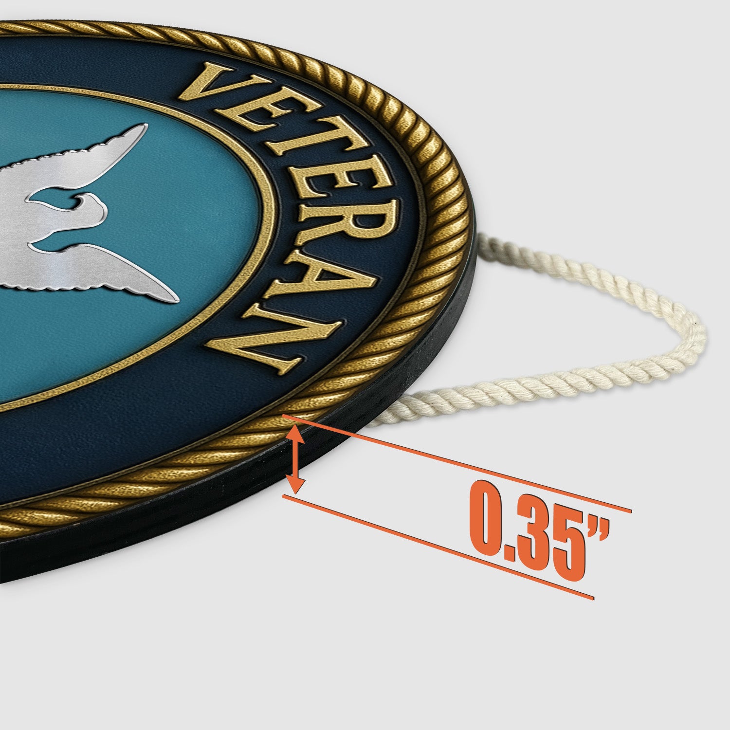 US Navy Veteran & Retired - Personalized Round Wooden Sign