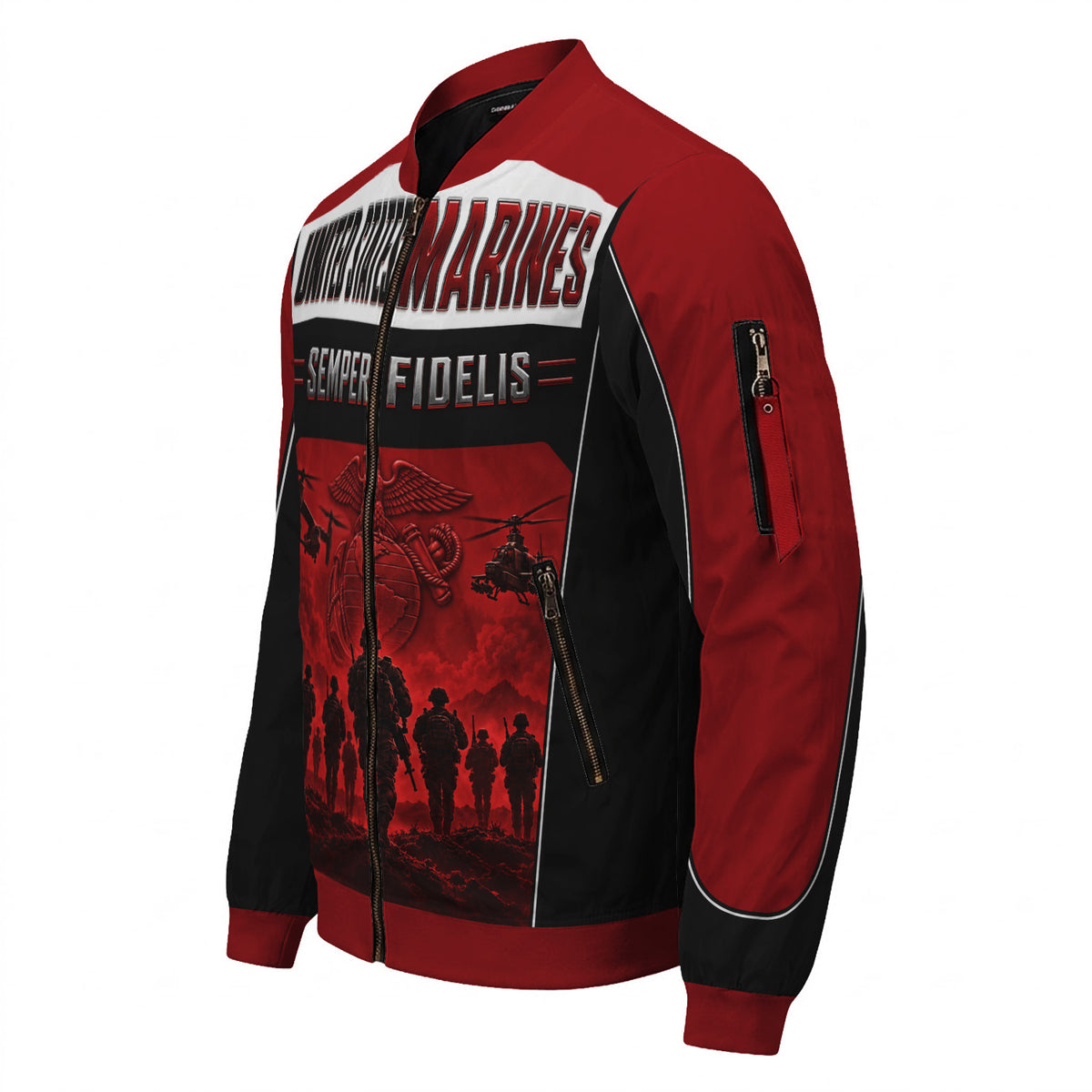 Custom Name Rank U.S. Marine Corps Military Bomber Jacket