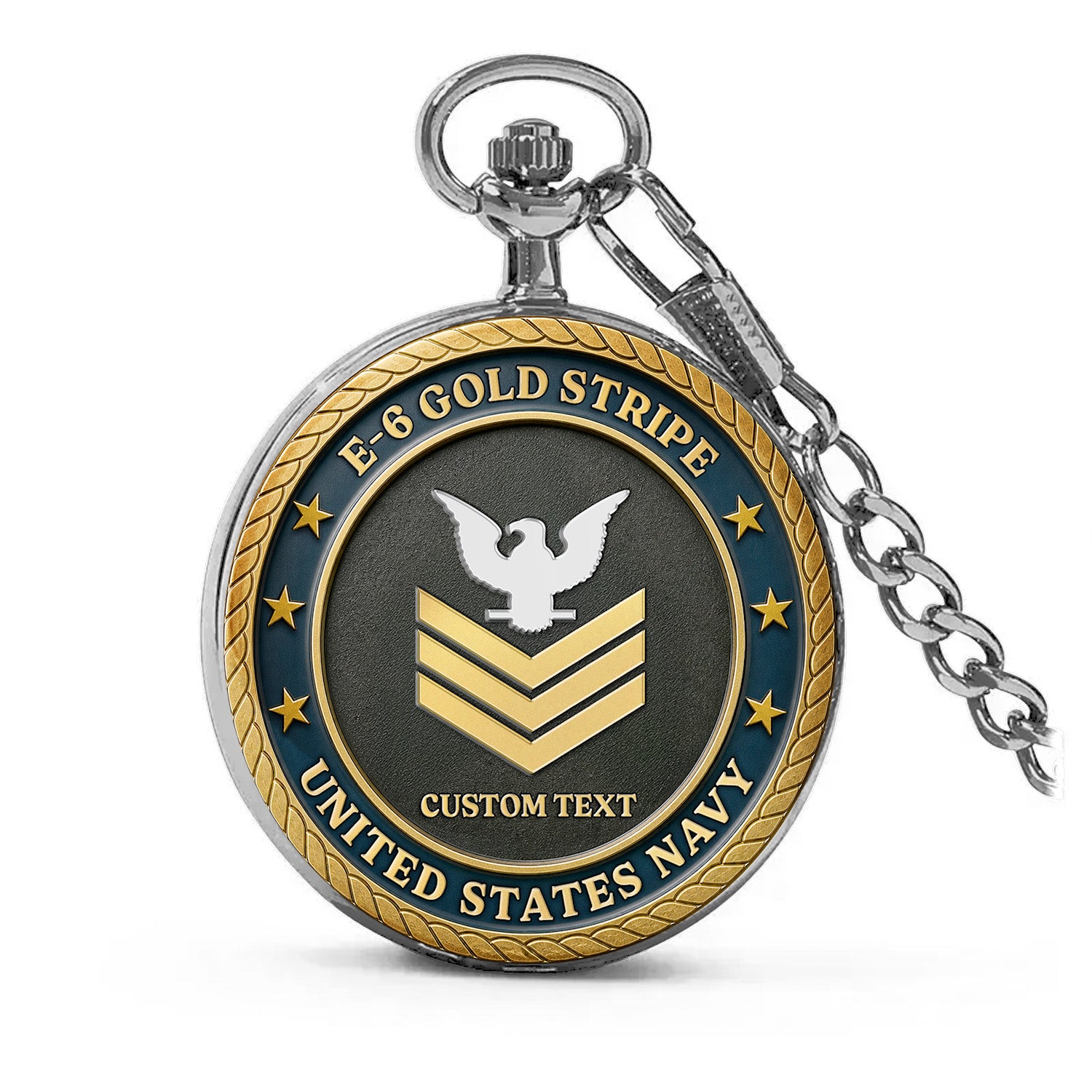 Custom US Navy Veteran Pocket Watch Personalized Military Gift