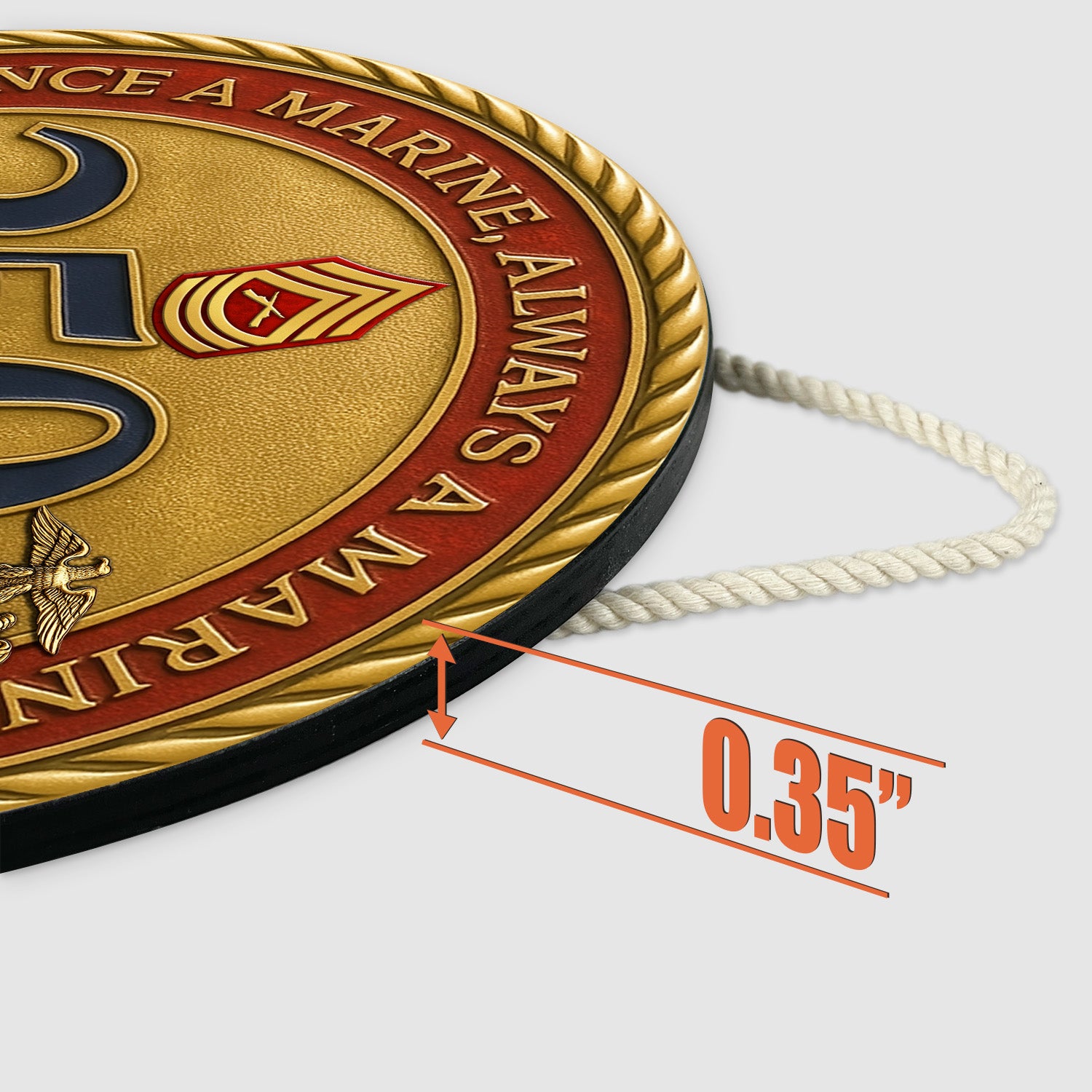 MARlNE 250th Anniversary Wooden Sign