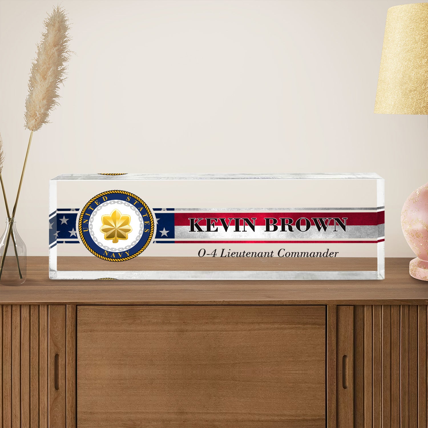 US Navy Personalized Plaque – Custom Name & Role Display