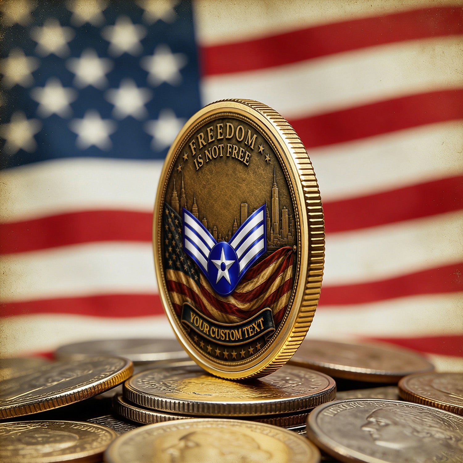 USAF 250th Anniversary 3D Challenge Coin Gift