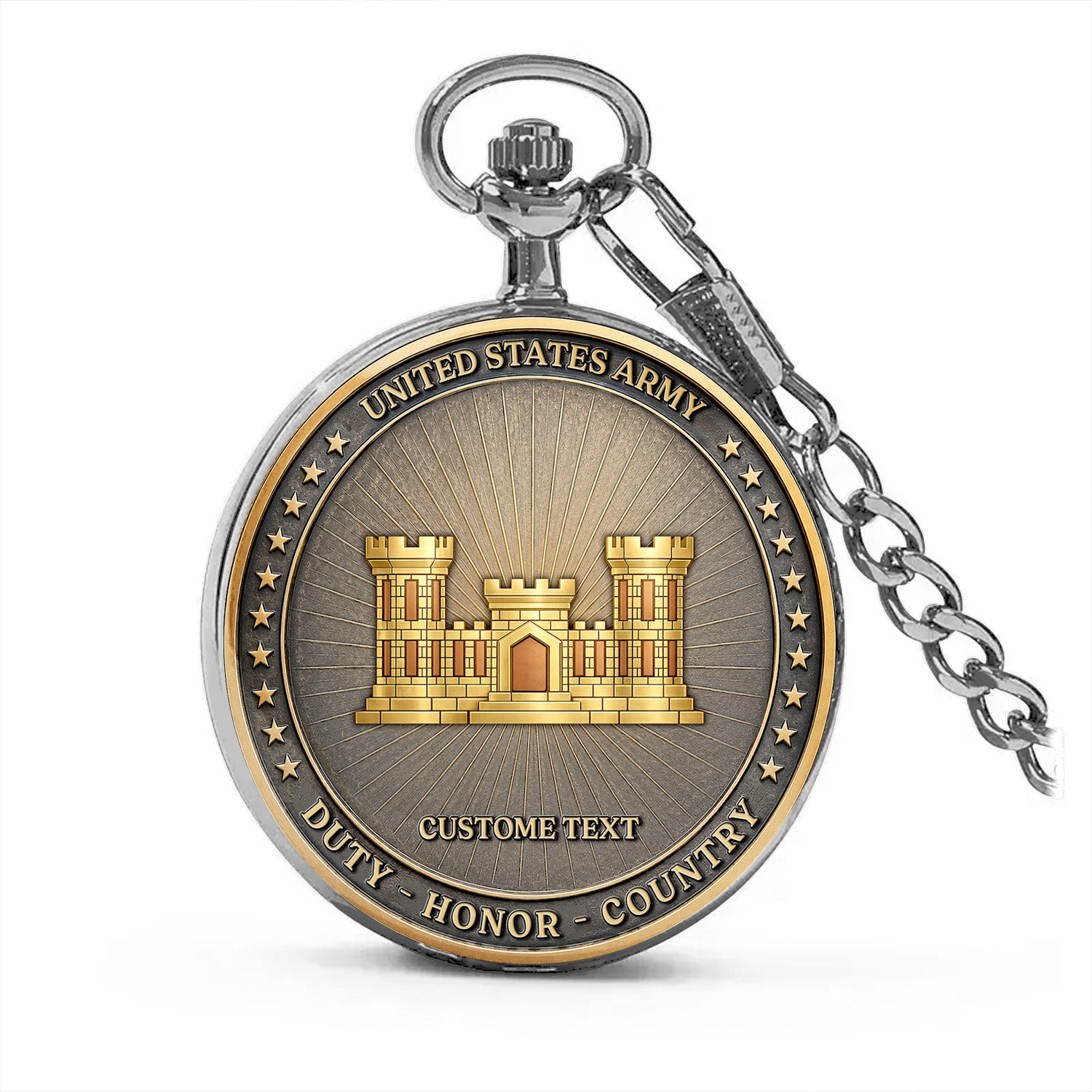 US Army Veteran Gift Personalized Pocket Watch 250 Years