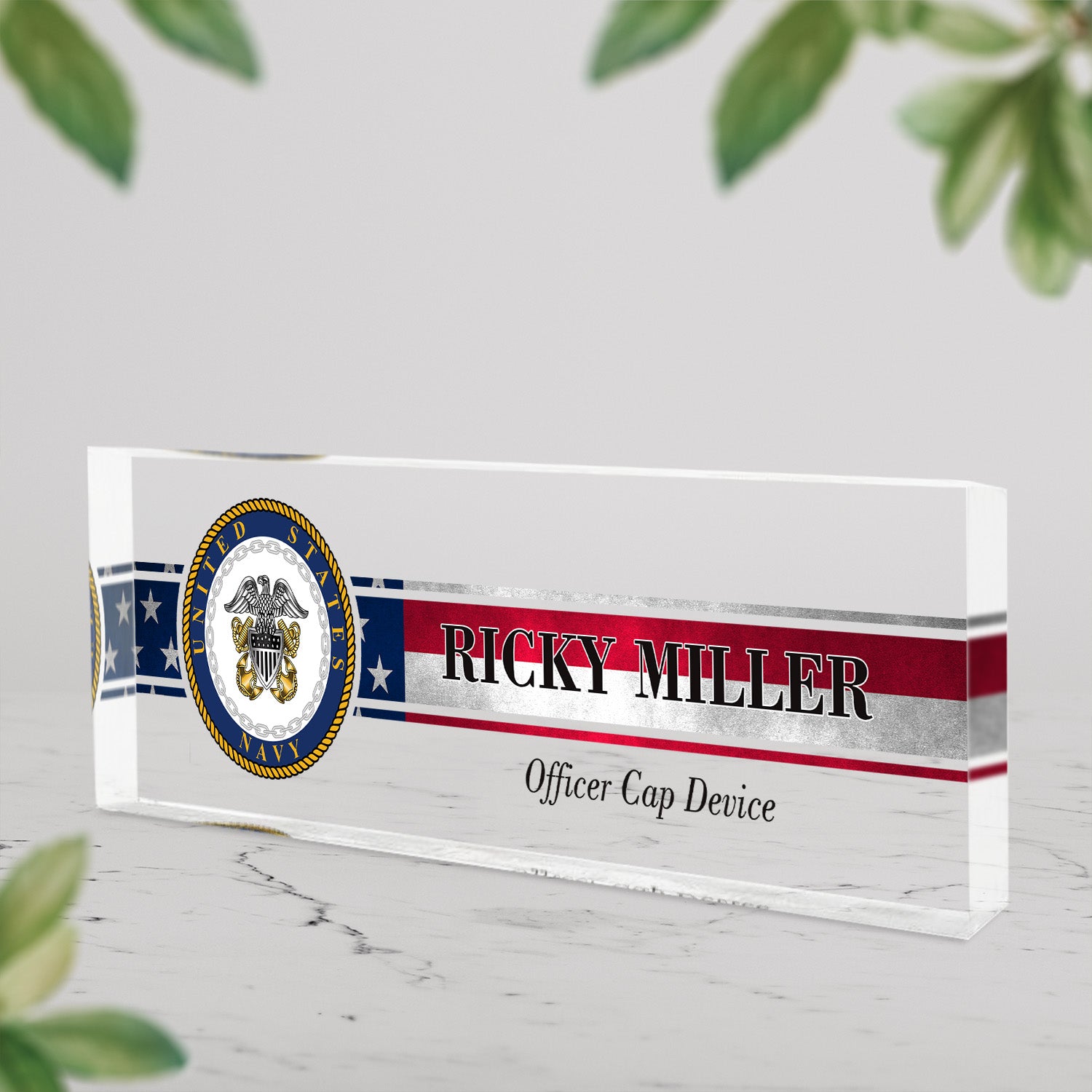 US Navy Personalized Plaque – Custom Name & Role Display