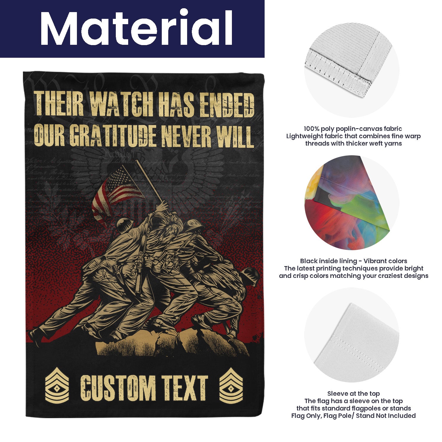 Personalized US Military Logo/Insignia And Text KFLAG34 Garden Flag, House Flag Twin-Side Printing