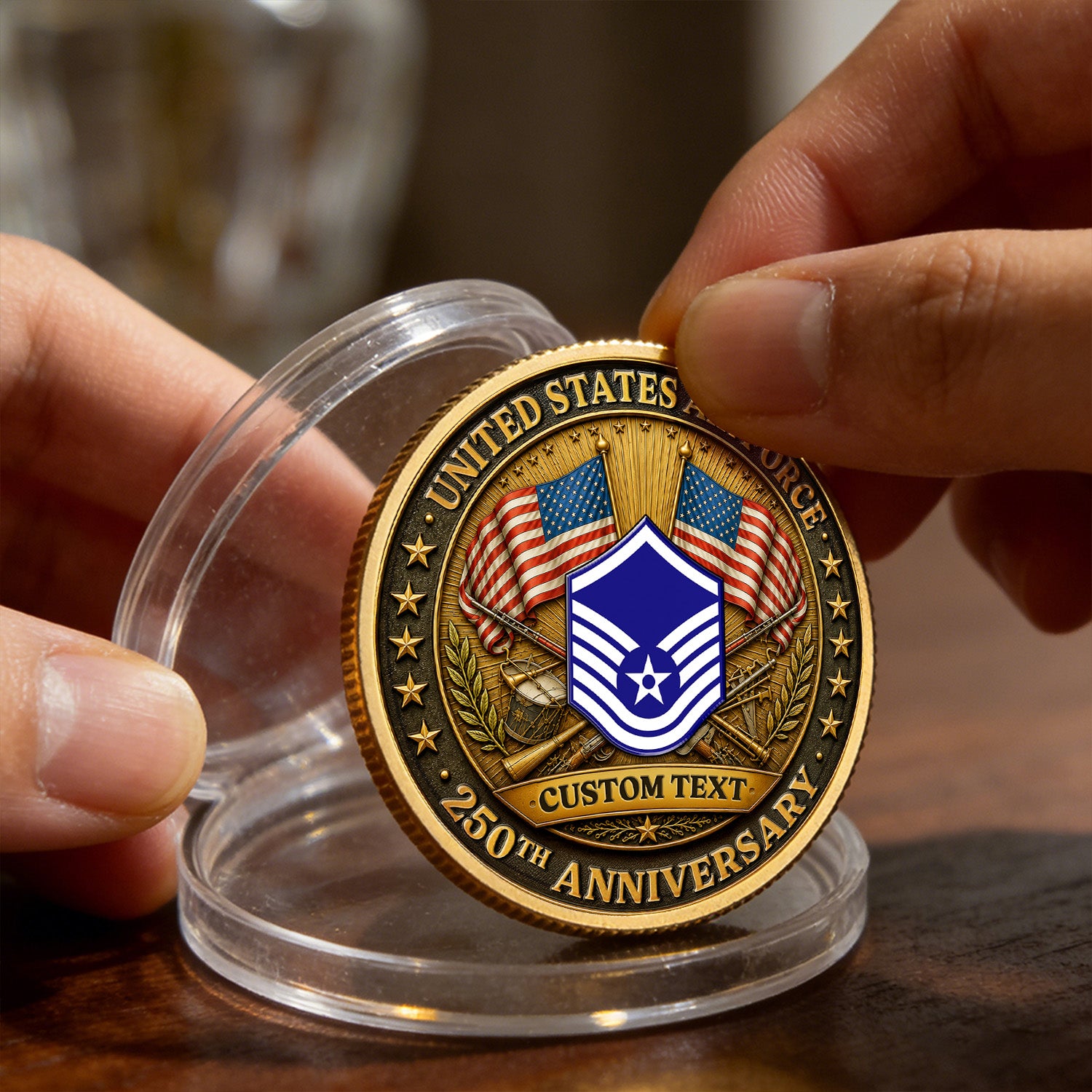 Personalized U.S. Air Force 250th Anniversary Soldier Challenge Coin