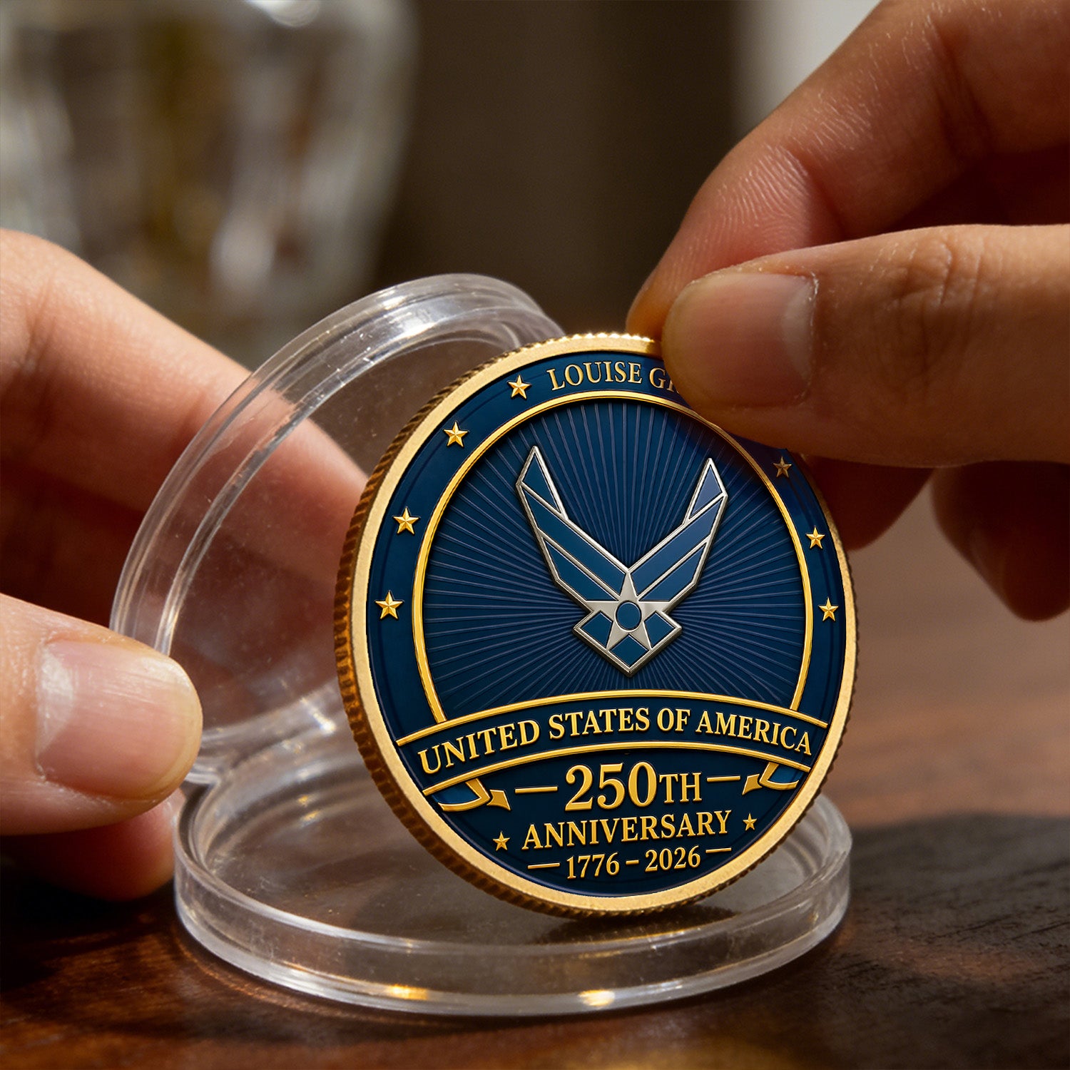 Personalized Challenge Coin US Navy Rank Name Gift