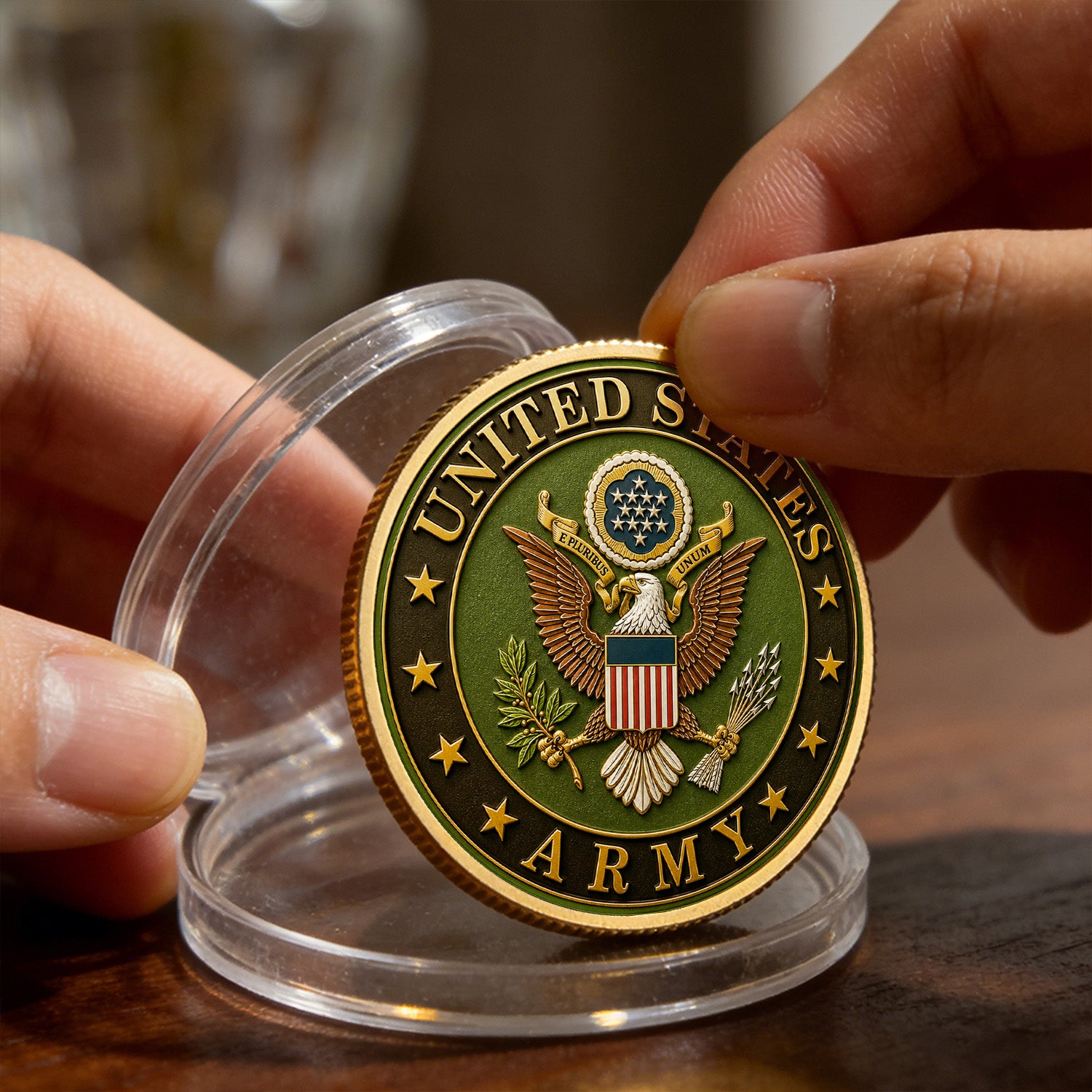 Personalized U.S.Army Rank Challenge Coin – Custom Veteran Tribute