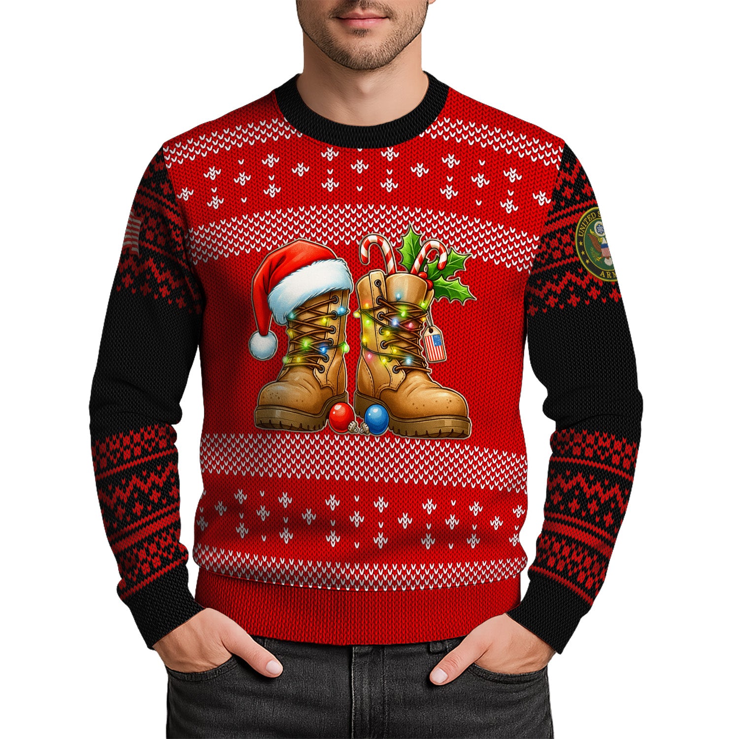 US Army Ugly Christmas Sweater KRUST30