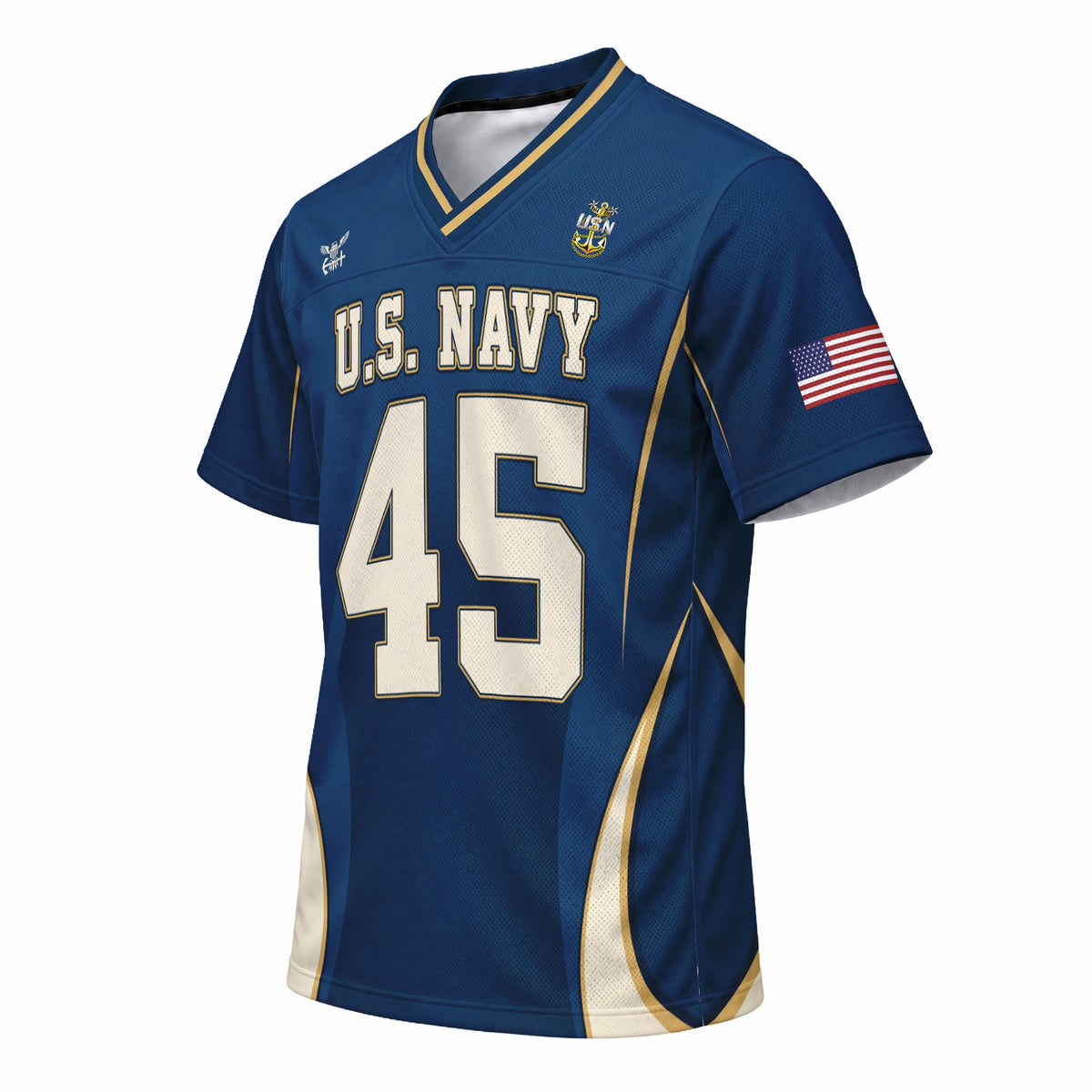 Personalized U.S. Navy Sports Jersey Custom Rank Text and Jersey Number