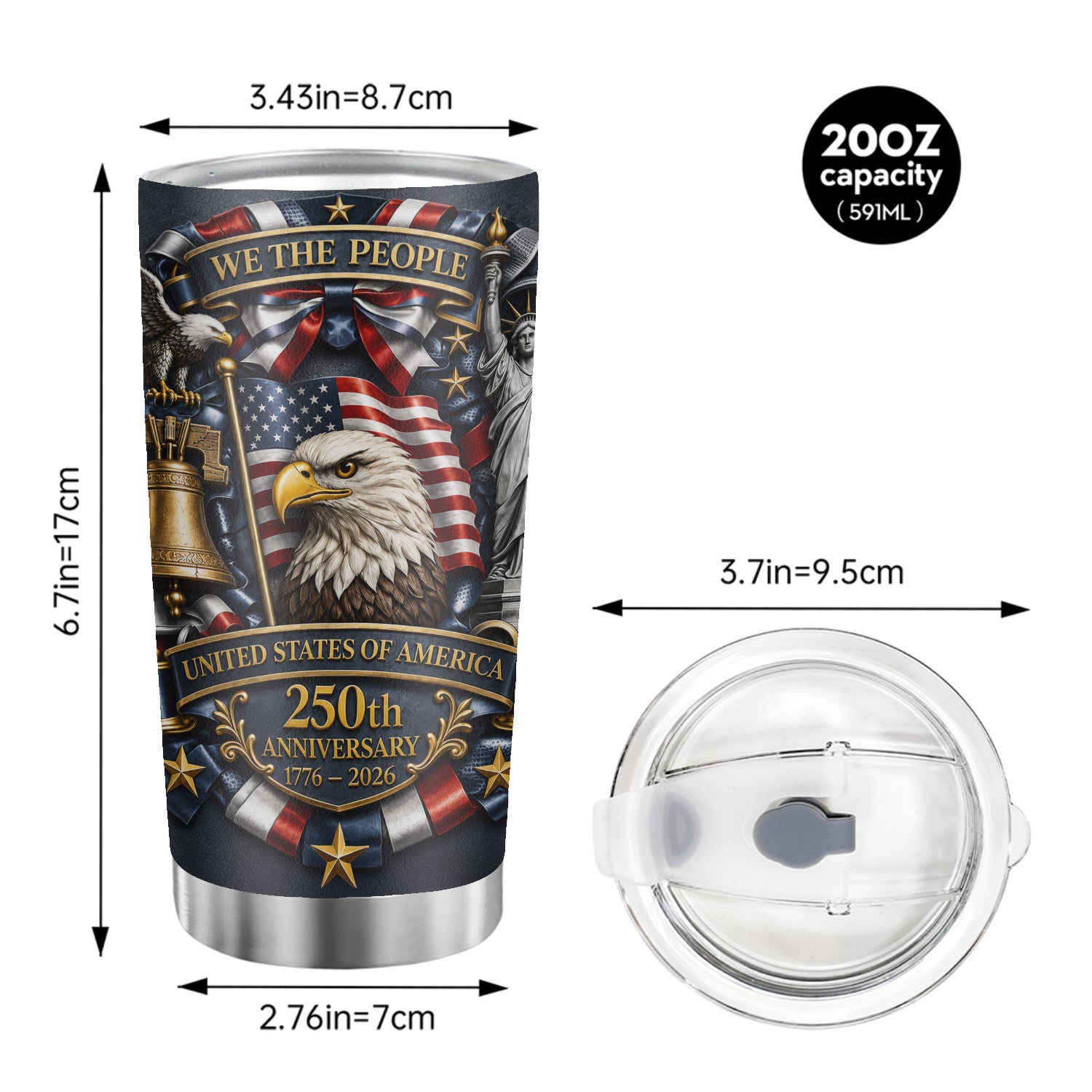 We The People USA 250th Anniversary 20oz Tumbler