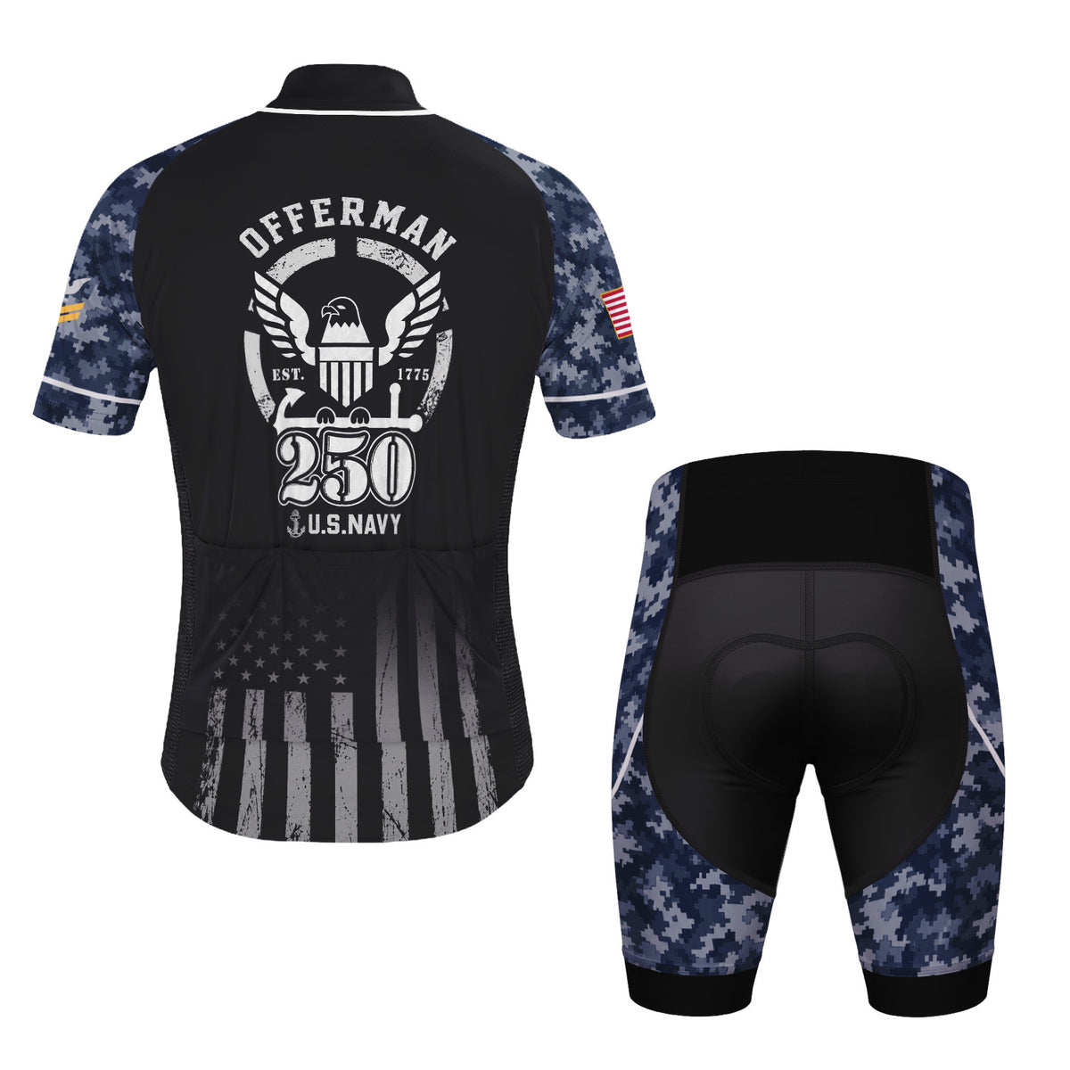 Personalized U.S. Navy 250th Cycling Jersey Kit