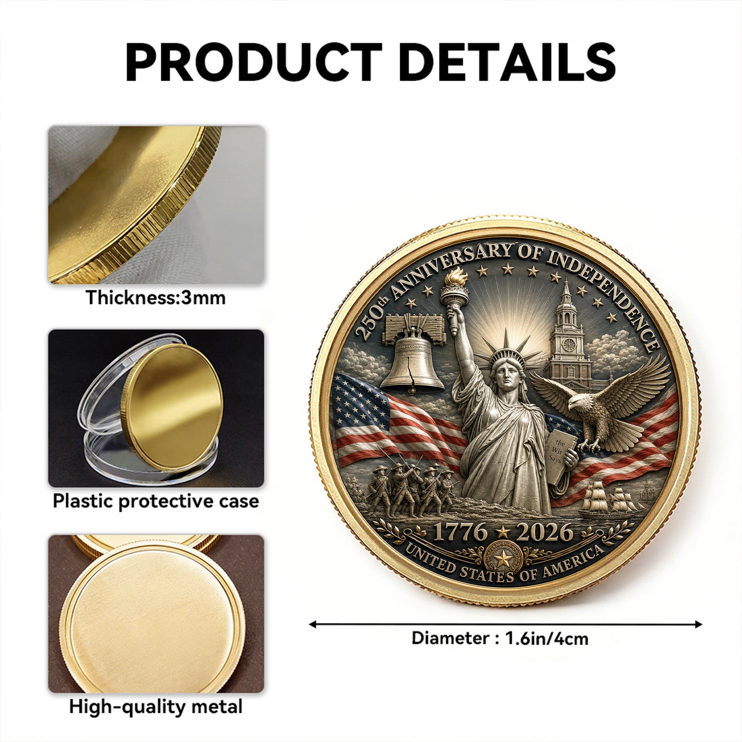USMC Custom Rank Name 3D Challenge Coin Gift