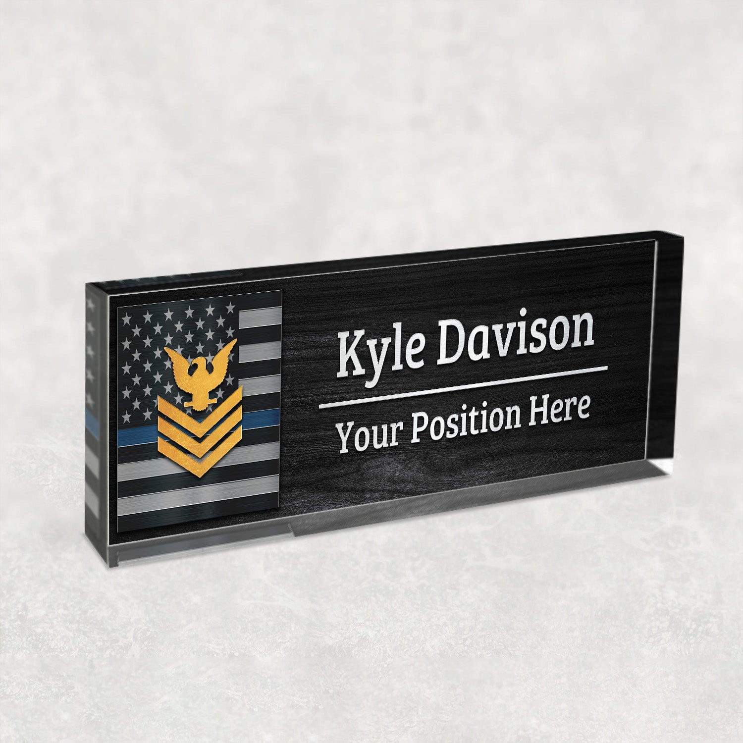US Navy Personalized Plaque – Custom Desk Nameplate Gift