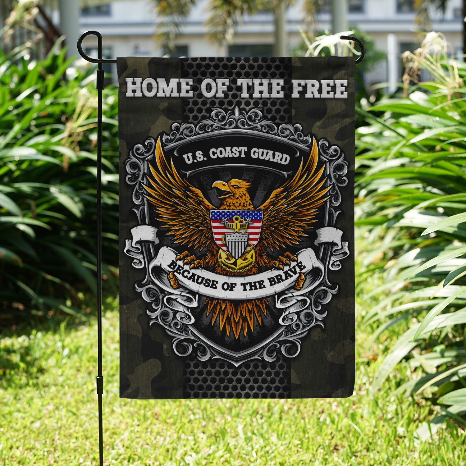 Personalized US Military Logo/Insignia And Text KFLAG18 Garden Flag, House Flag Twin-Side Printing