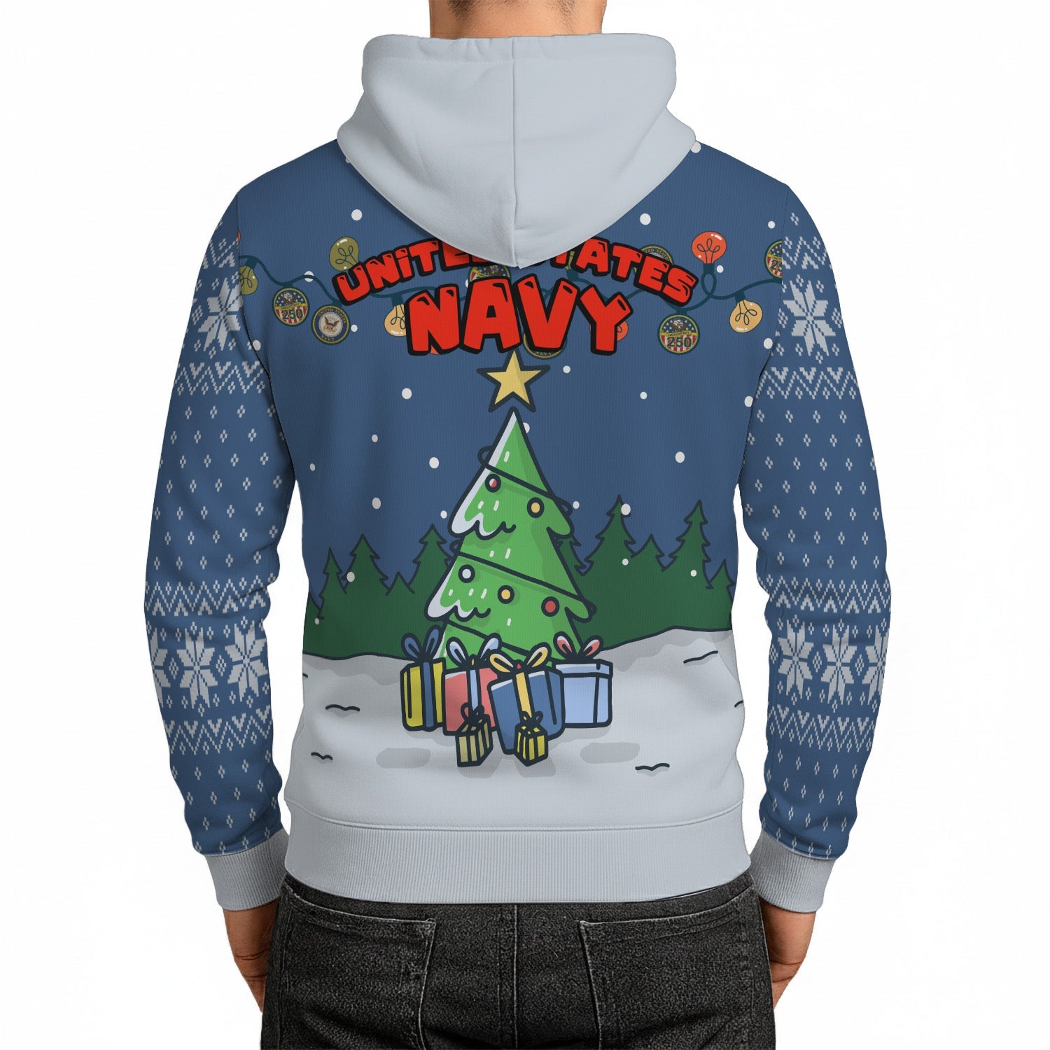 US Navy Xmas 3D All Over Print Hoodie
