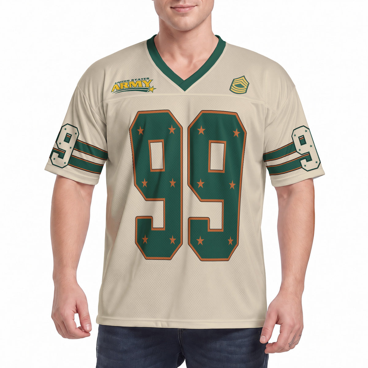 Personalized U.S. Army Jersey Custom Military Rank Name and Text