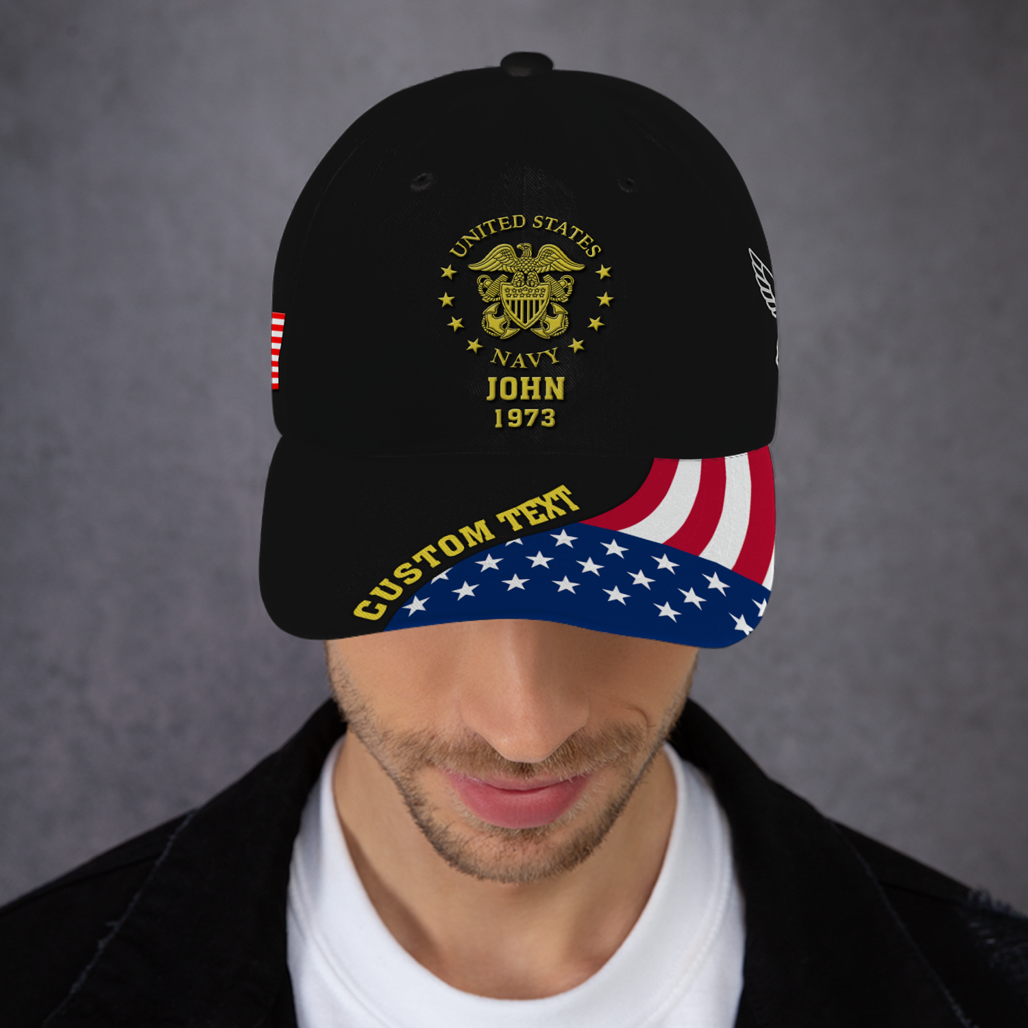 Custom Military Ranks/Insignia, Personalized Name And Years Served All Over Prints Premium Classic Cap