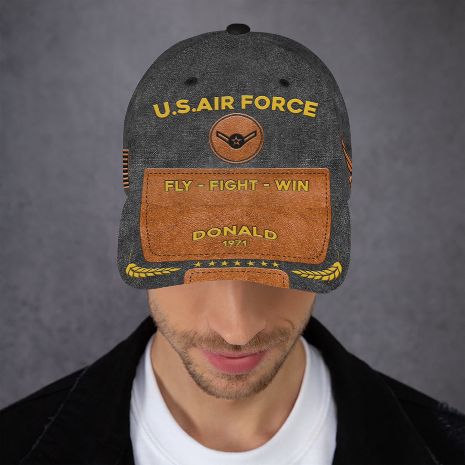 US Military Mottos Custom Ranks/Insignia, Personalized Name And Years Served All Over Prints Premium Classic Cap