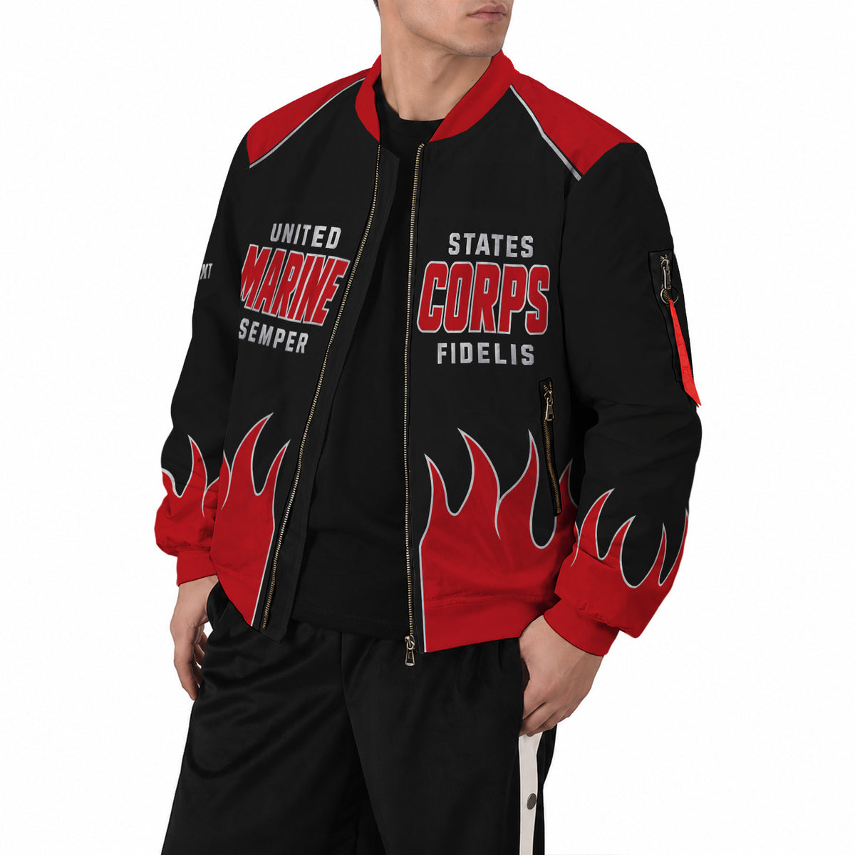 Personalized Name And Rank U.S. Marine Corps Military Bomber Jacket