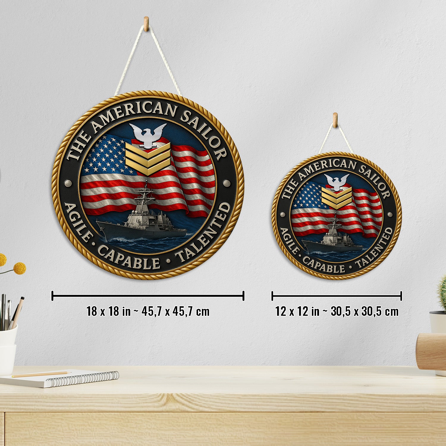 The American Sailor – US Navy Round Sign