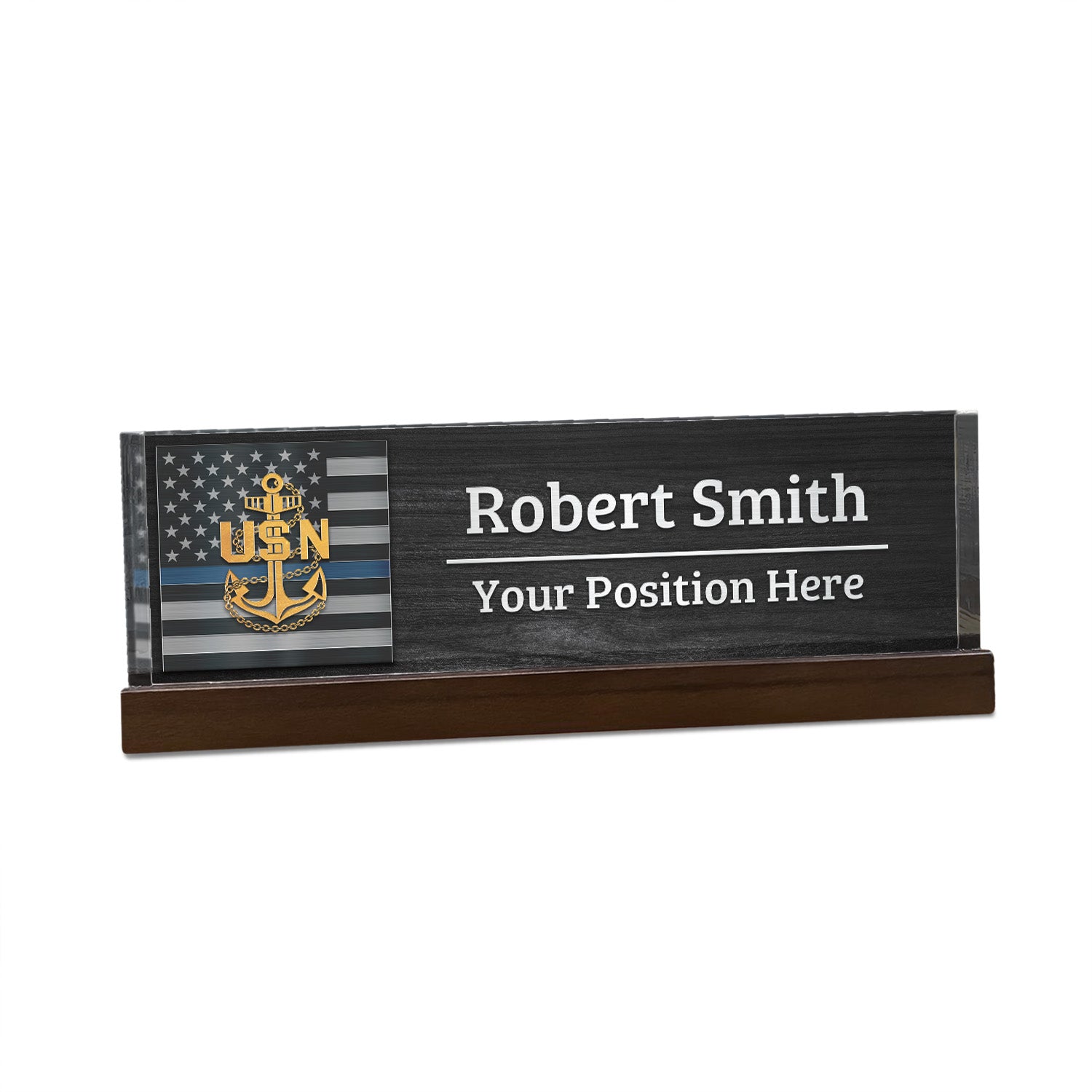 US Navy Personalized Plaque – Custom Desk Nameplate Gift