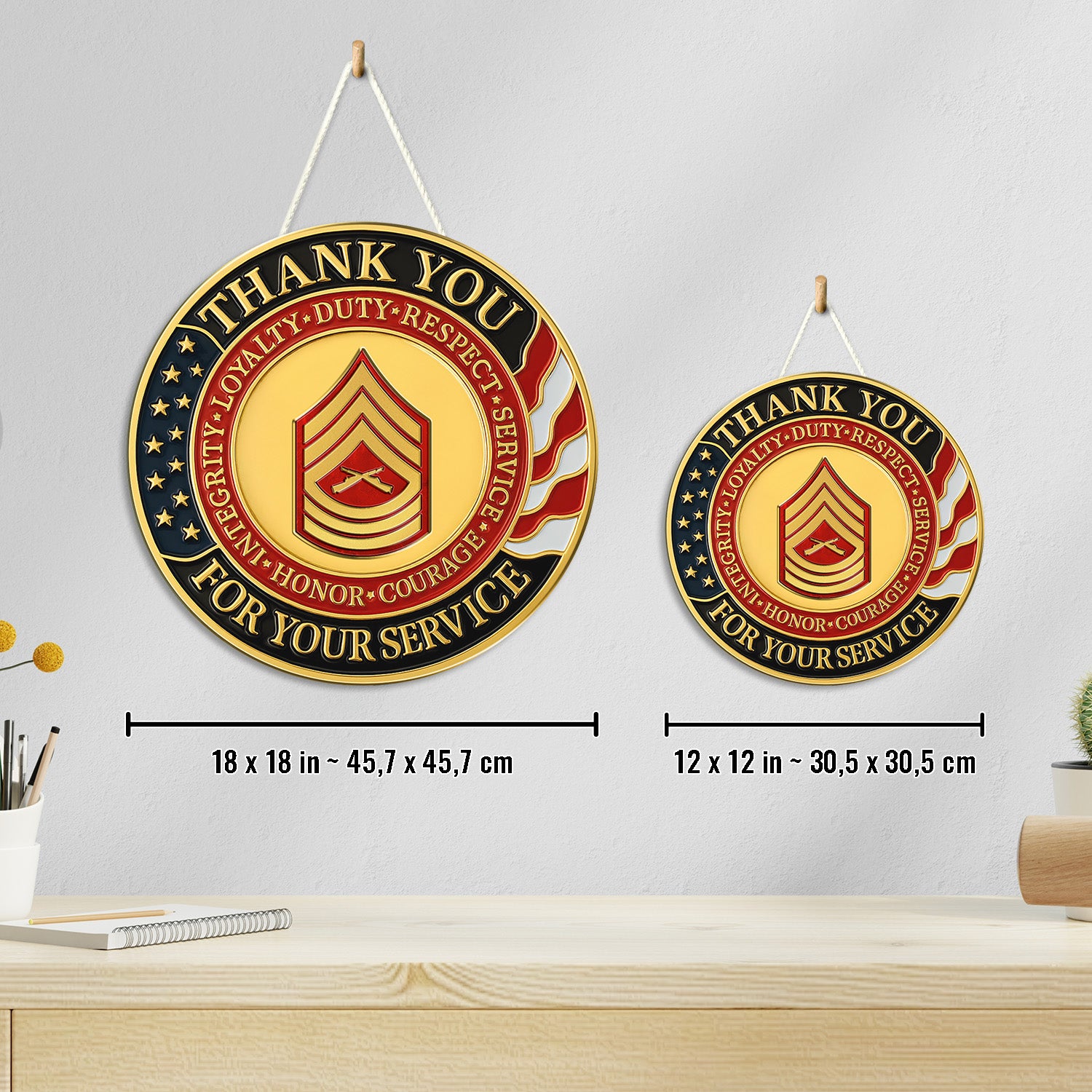 Thank You for Your Service Wooden Sign