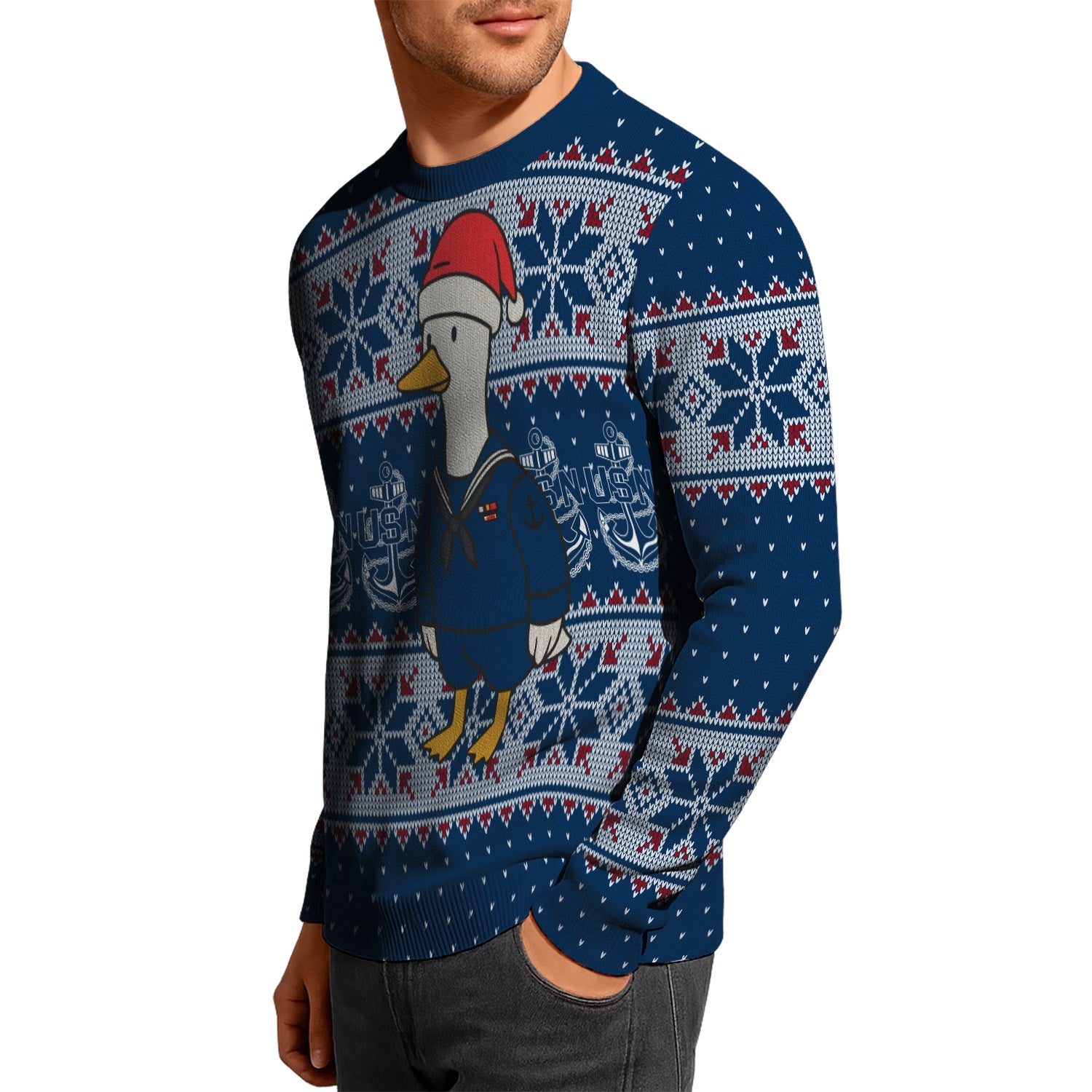 US Navy Sailor Christmas Ugly Sweater