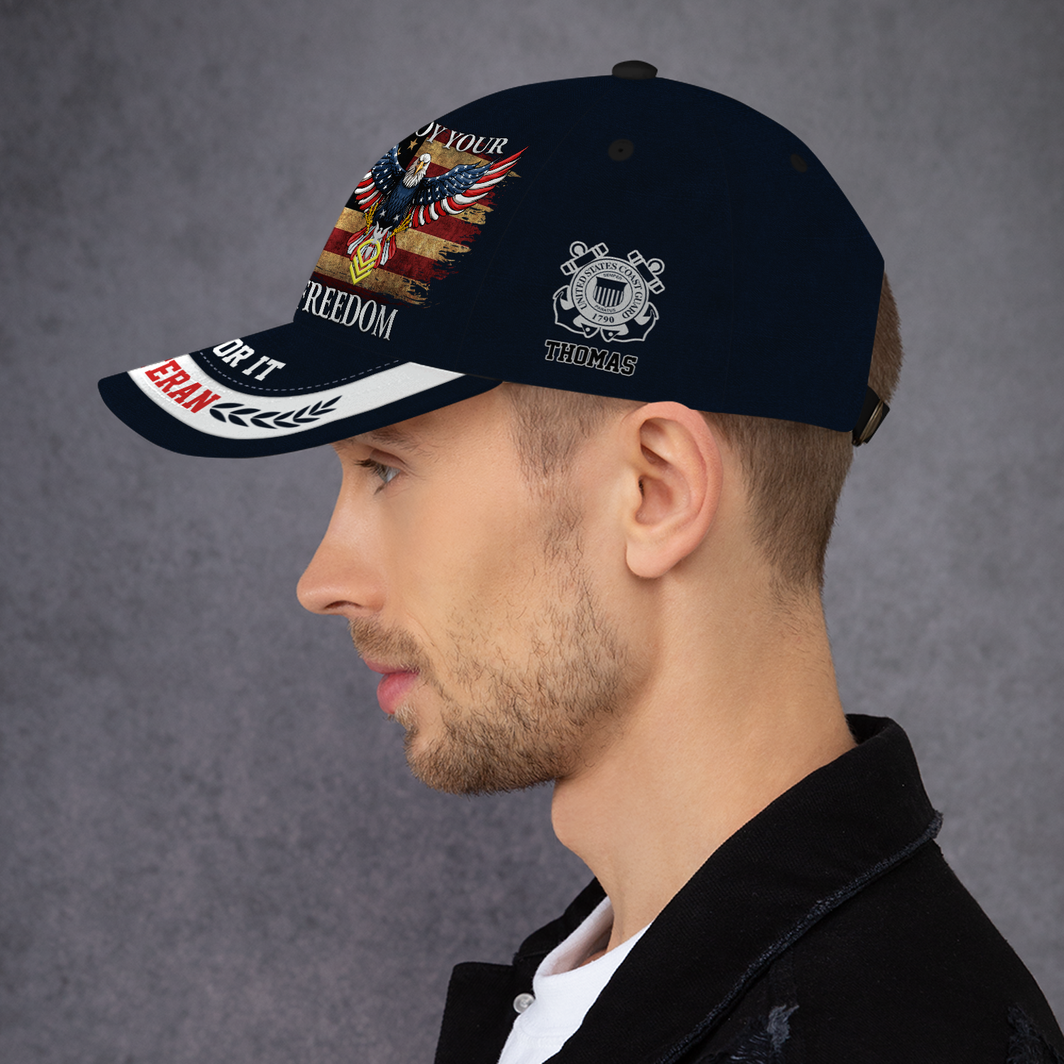 Custom Ranks/Insignia, Personalized Name And Years Served All Over Prints Premium Classic Cap KAOVC14