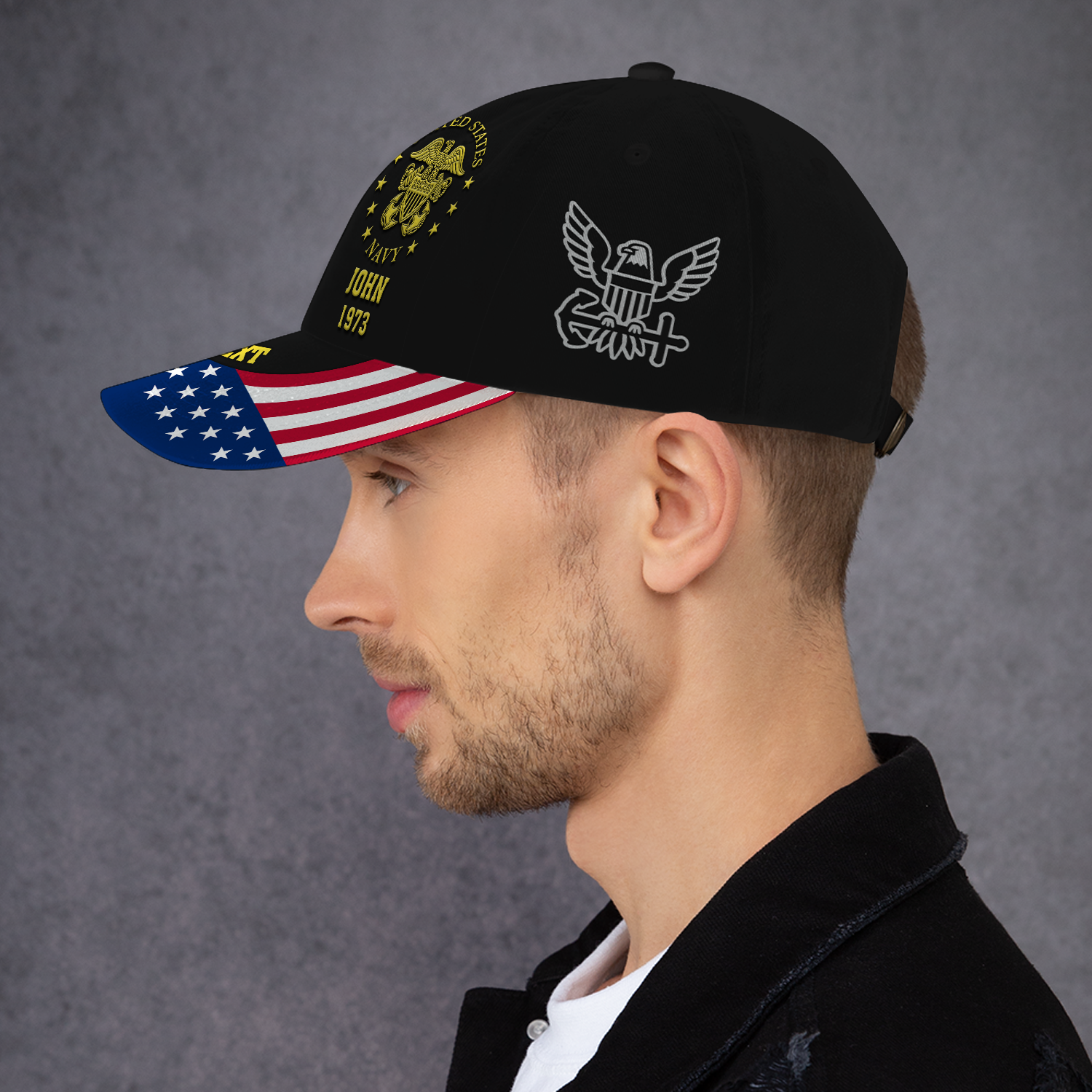 Custom Military Ranks/Insignia, Personalized Name And Years Served All Over Prints Premium Classic Cap