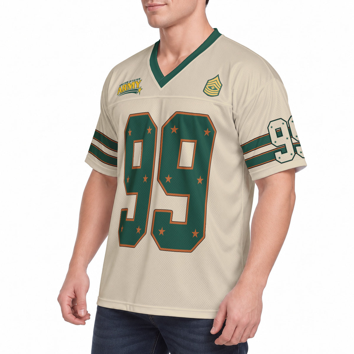 Personalized U.S. Army Jersey Custom Military Rank Name and Text