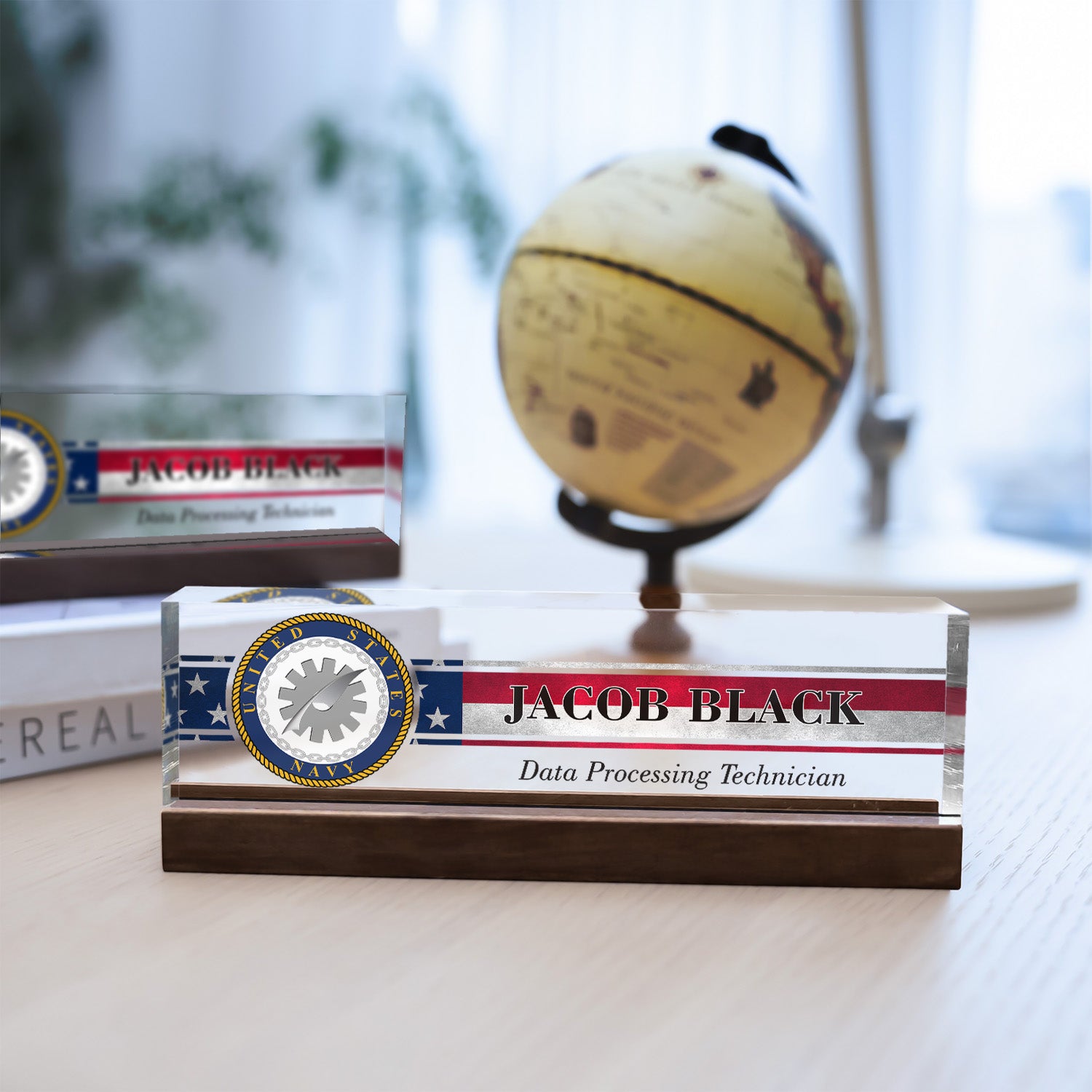 US Navy Personalized Plaque – Custom Name & Role Display