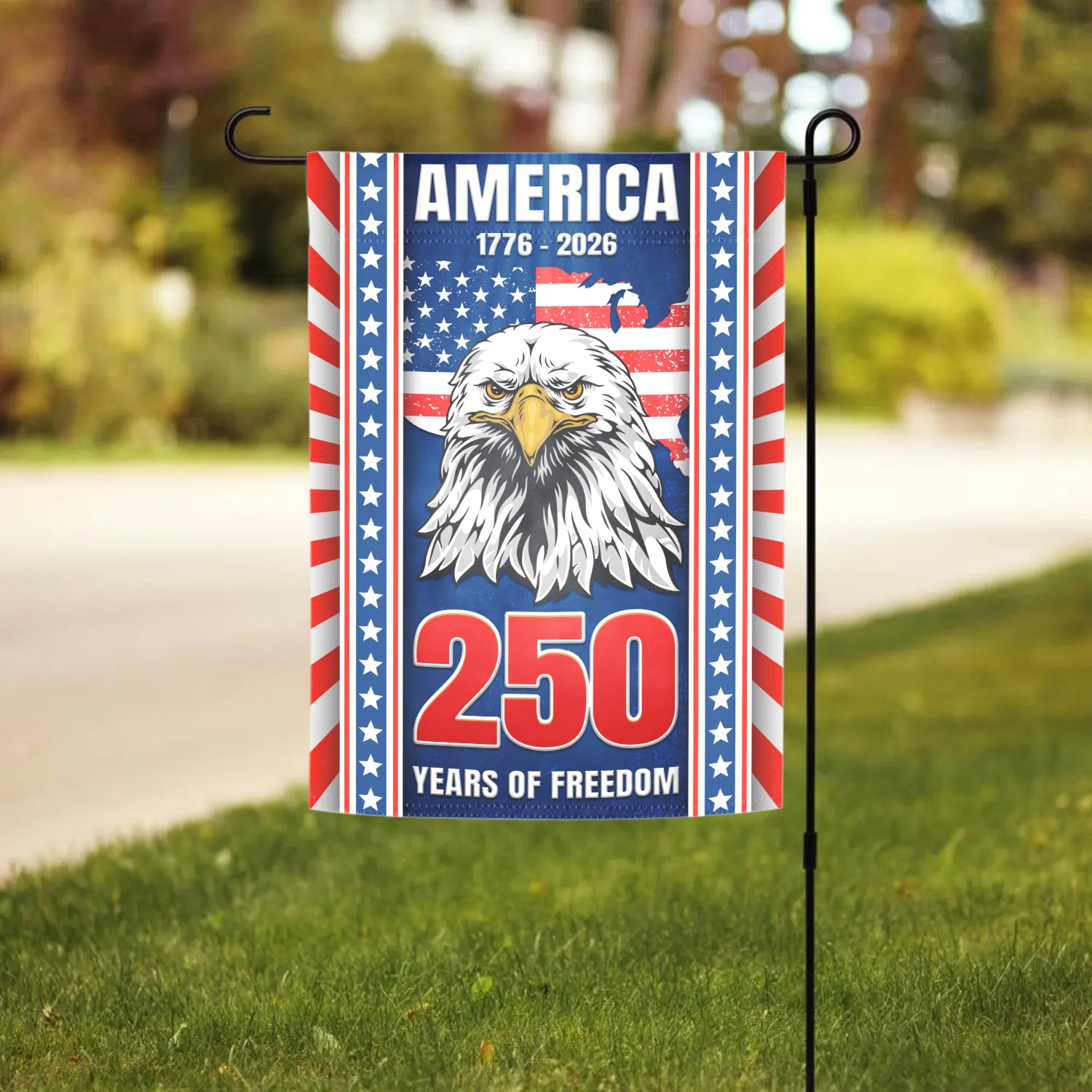 America 1776 - 2026 250 Years Of Freedom Garden Flag 12''x18'' Twin-Side Printing