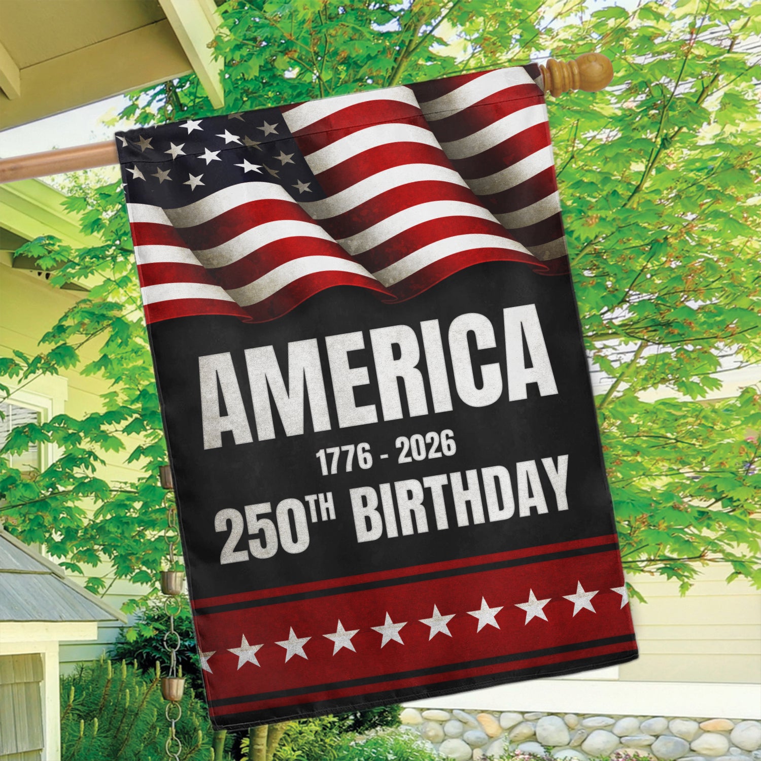 America 1776 - 2026 250th Birthday House Flag 28''x40'' Twin-Side Printing