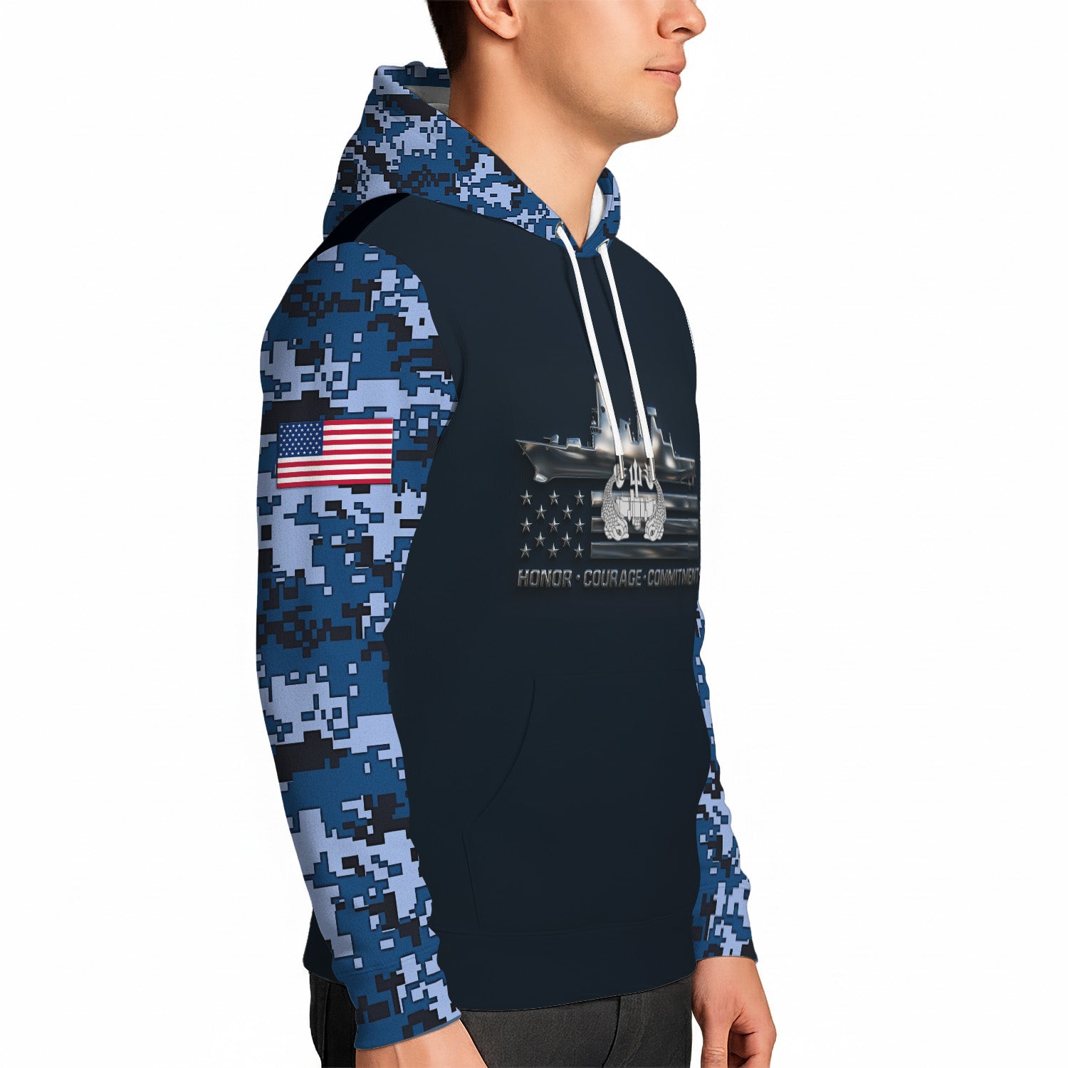 Personalized US Navy 3D All Over Print Hoodie KRH3D06