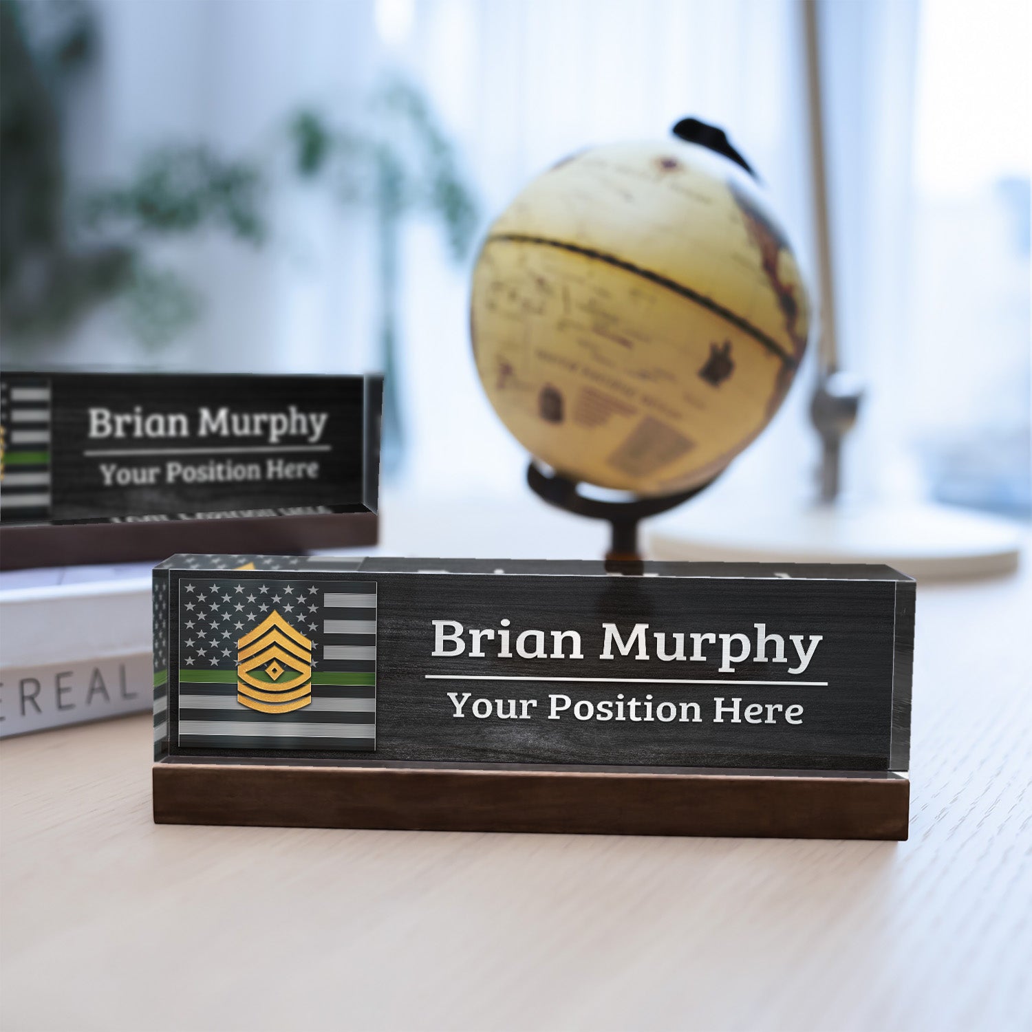 US Navy Personalized Plaque – Custom Desk Nameplate Gift