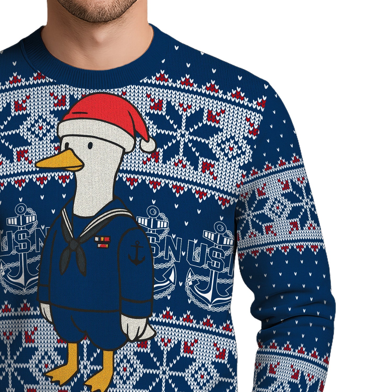 US Navy Sailor Christmas Ugly Sweater