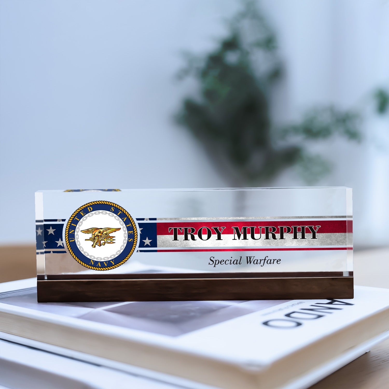 US Navy Personalized Plaque – Custom Name & Role Display