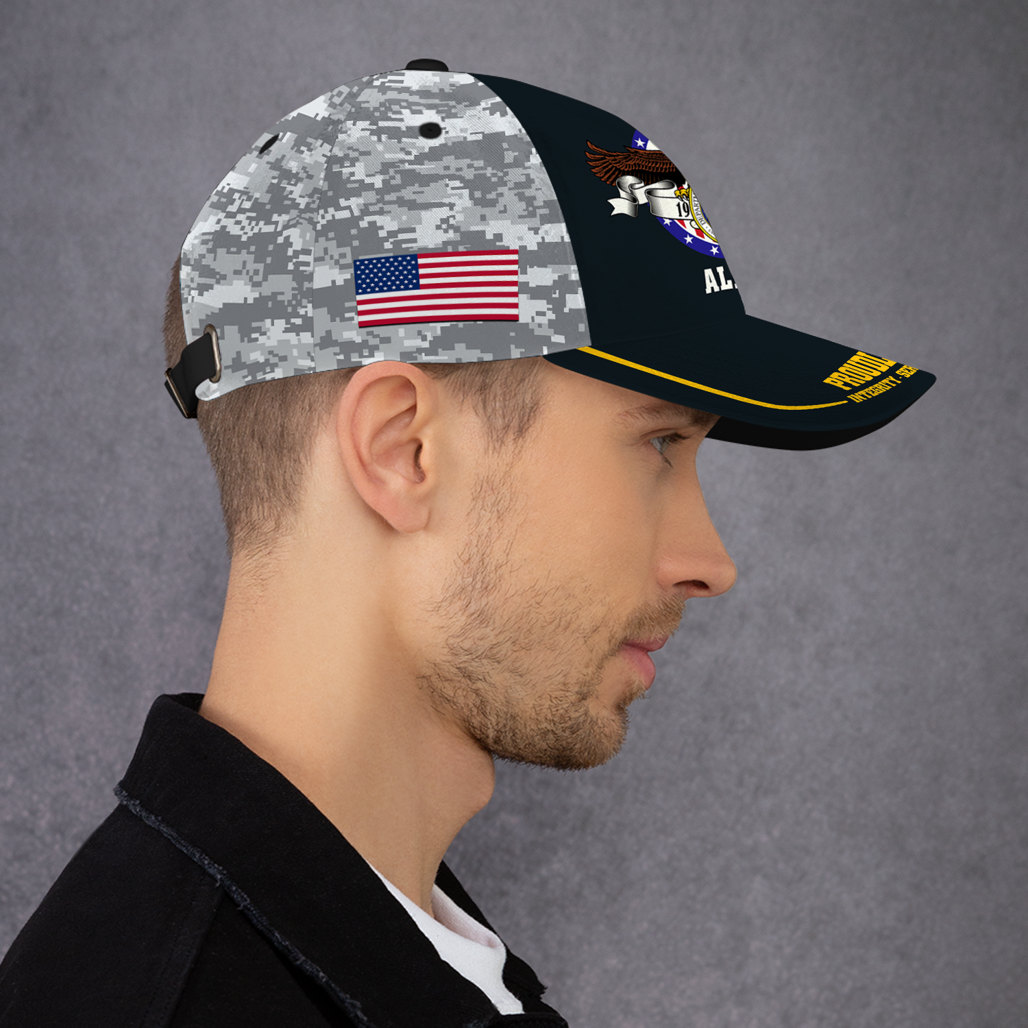 US Military Veteran, Proudly Served, Custom Ranks/Insignia, Personalized Name And Years Served All Over Prints Premium Classic Cap