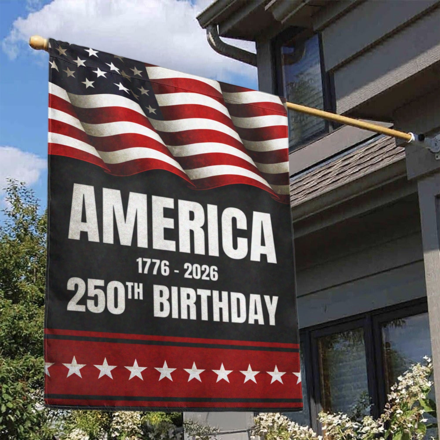 America 1776 - 2026 250th Birthday House Flag 28''x40'' Twin-Side Printing