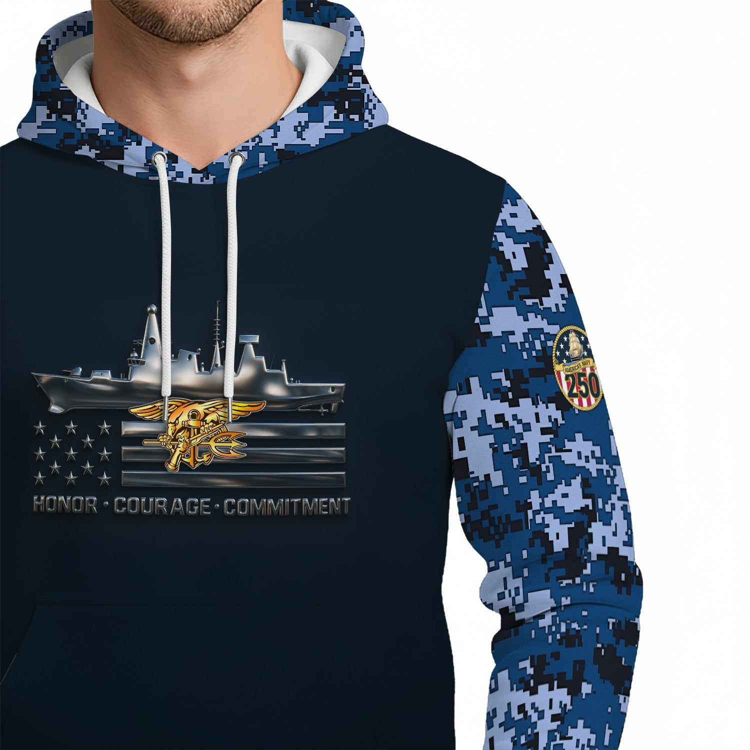 Personalized US Navy 3D All Over Print Hoodie KRH3D06