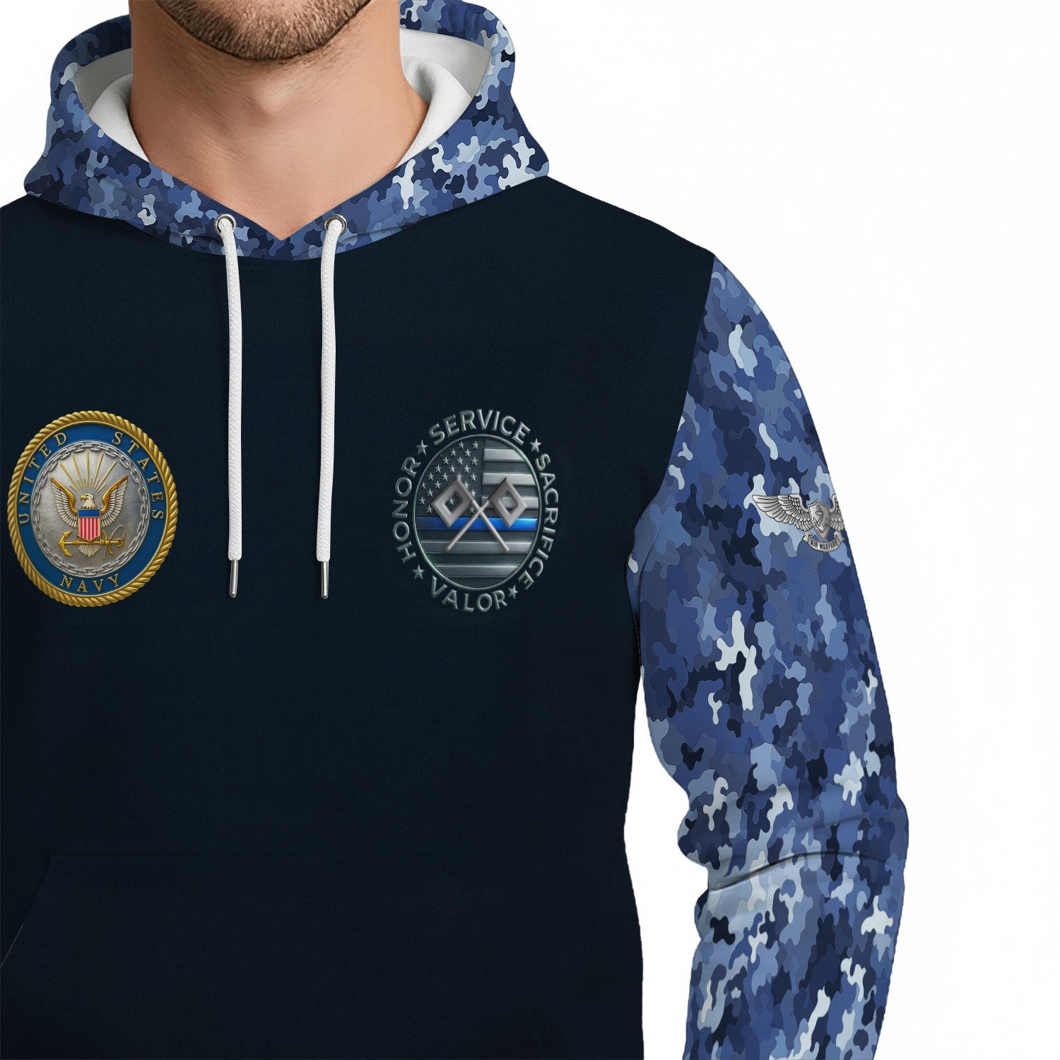 Personalized US Navy 3D All Over Print Hoodie KRH3D01