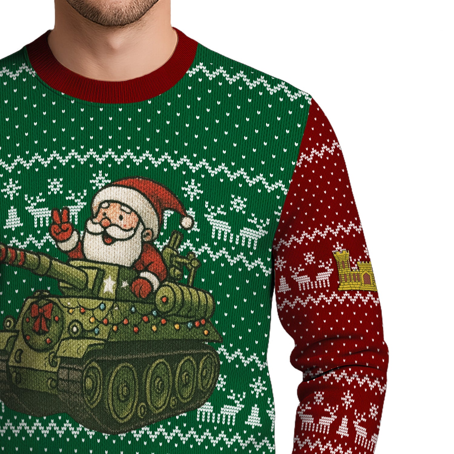 Personalized US Army Ugly Christmas Sweater KRUST21
