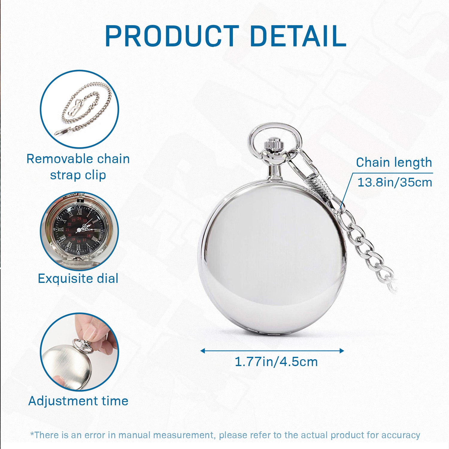 Custom Rank USMC Pocket Watch – Personalized Marine Corps Veteran Gift