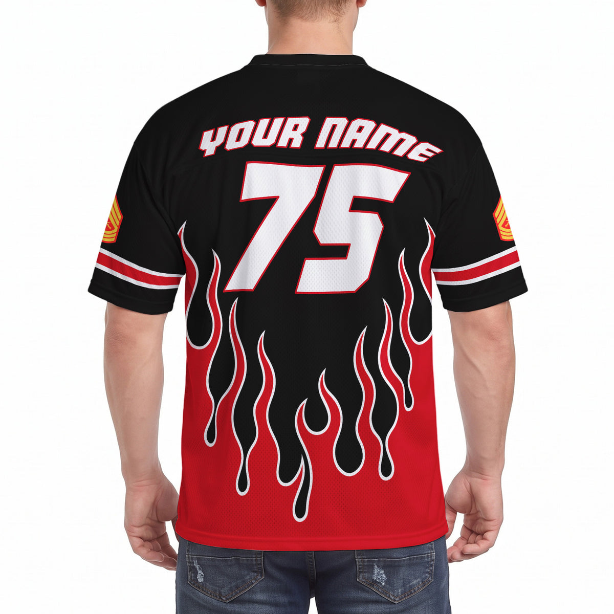USMC Sports Jersey Custom Marine Rank Text and Jersey Number